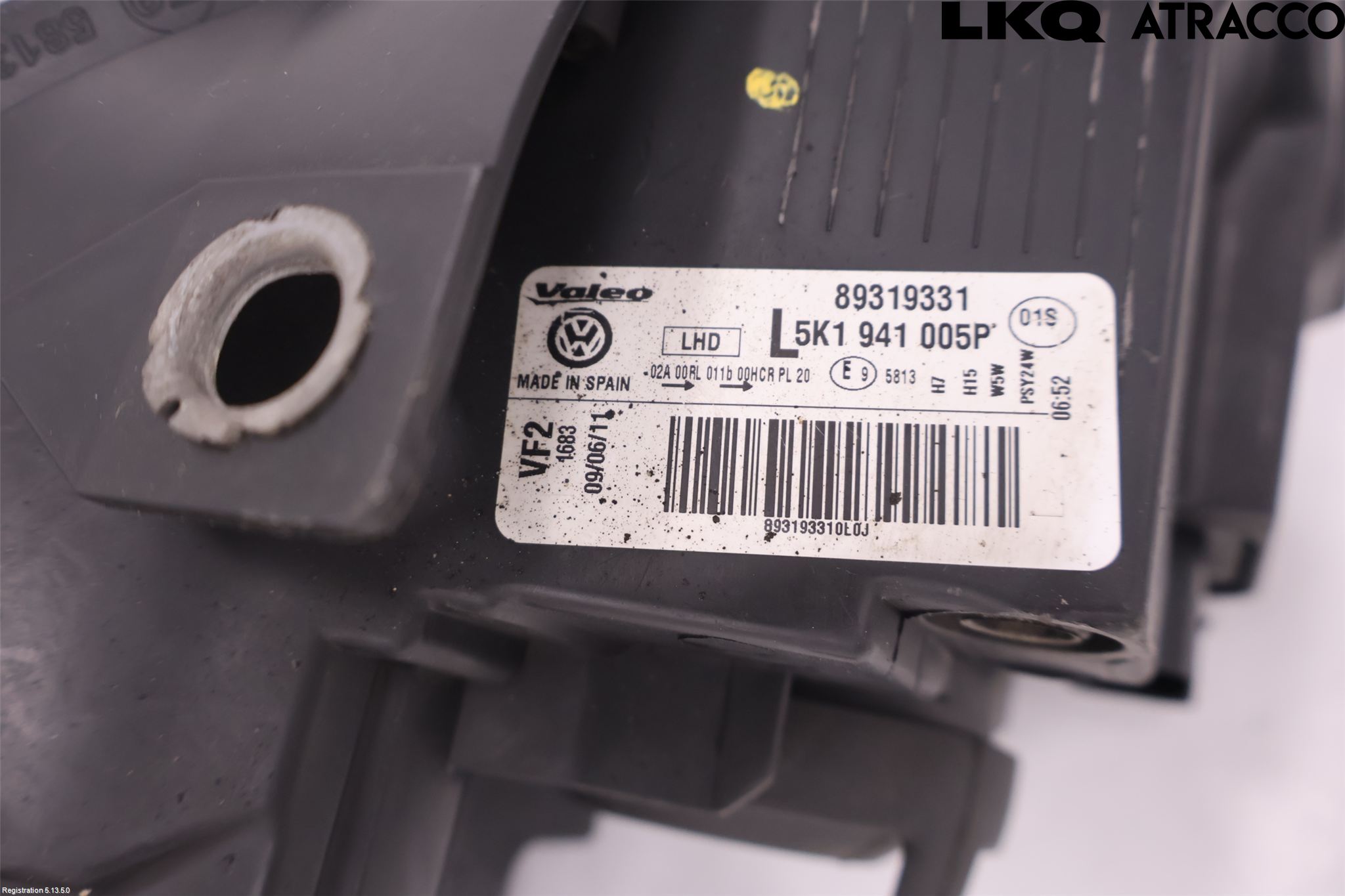 Volkswagen VW GOLF VI 09-13 Strålkastare Vänster