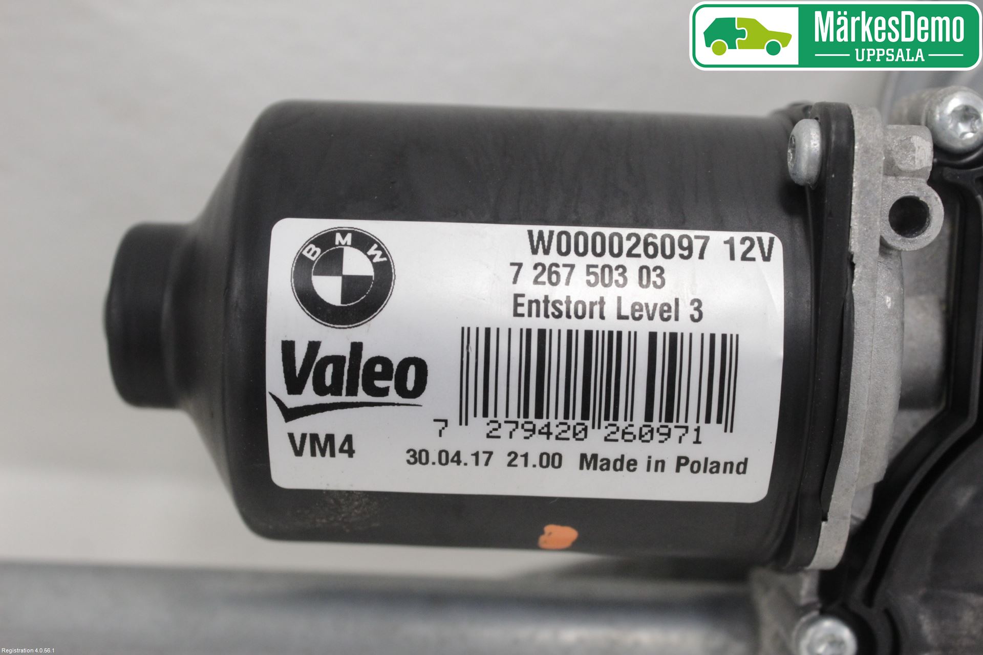 BMW 3 F30/F31/F80 12-19 Torkarmotor Vindruta
