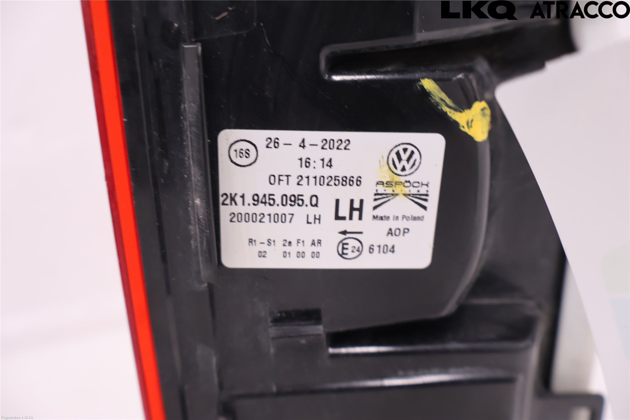 Volkswagen VW CADDY 16-20 Bakljus Vänster