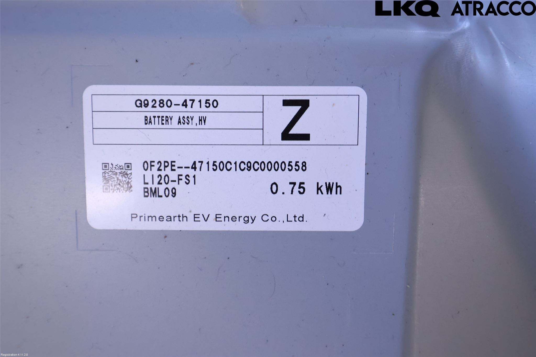 Toyota COROLLA 19- Batteri Högspänning