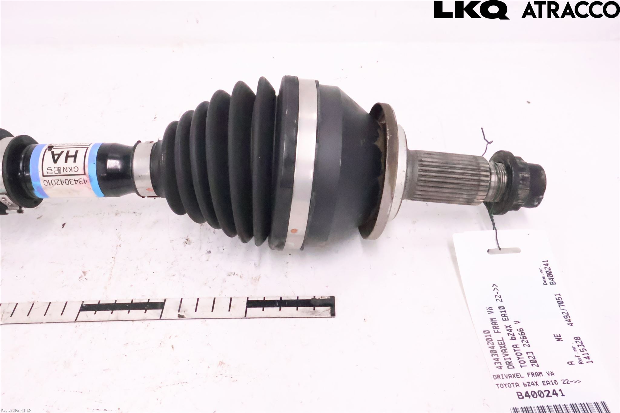 Toyota bZ4X EA10 22- Drivaxel Fram Vänster