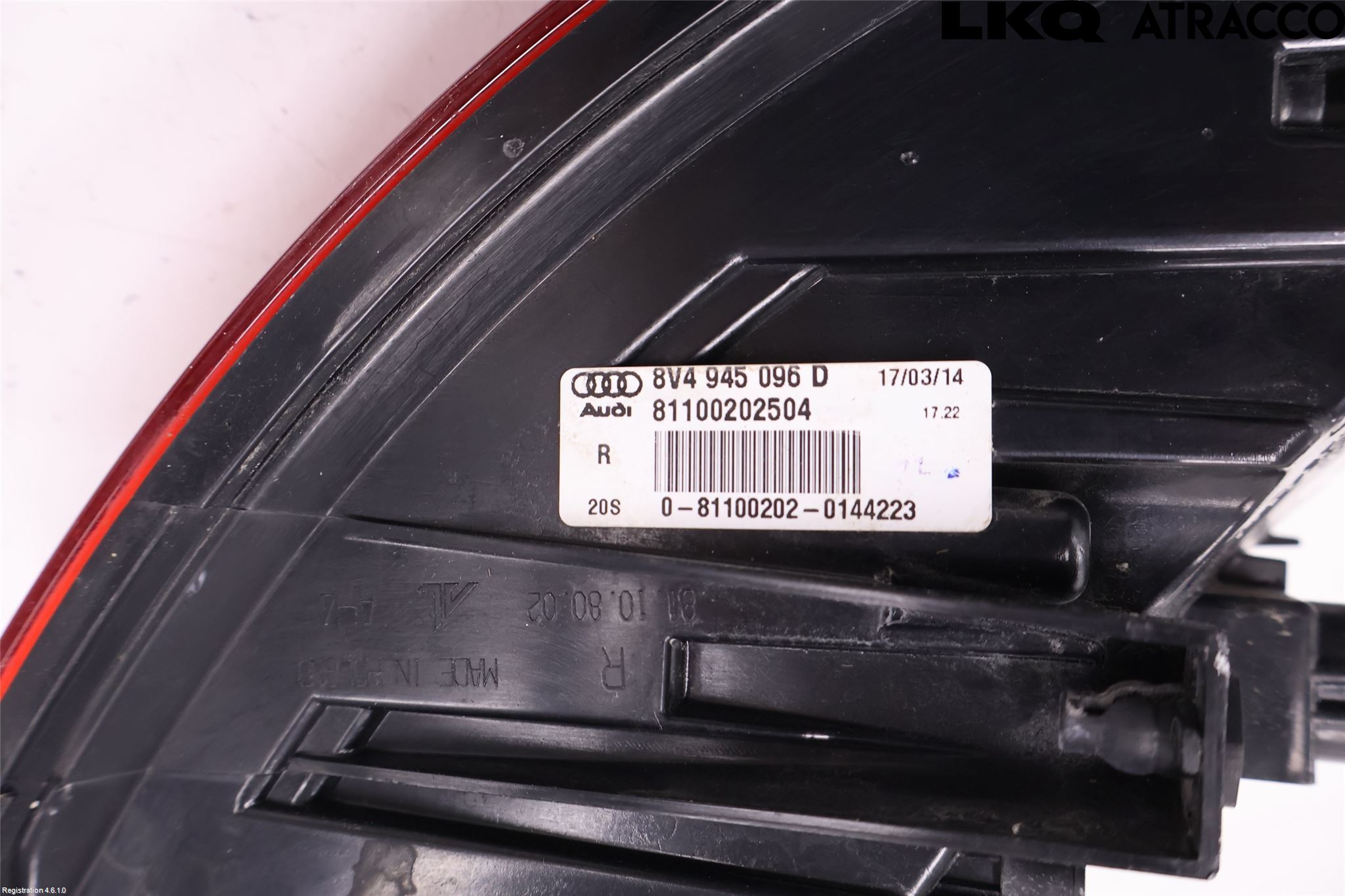 Audi A3/S3 8V 13-20 Bakljus Höger