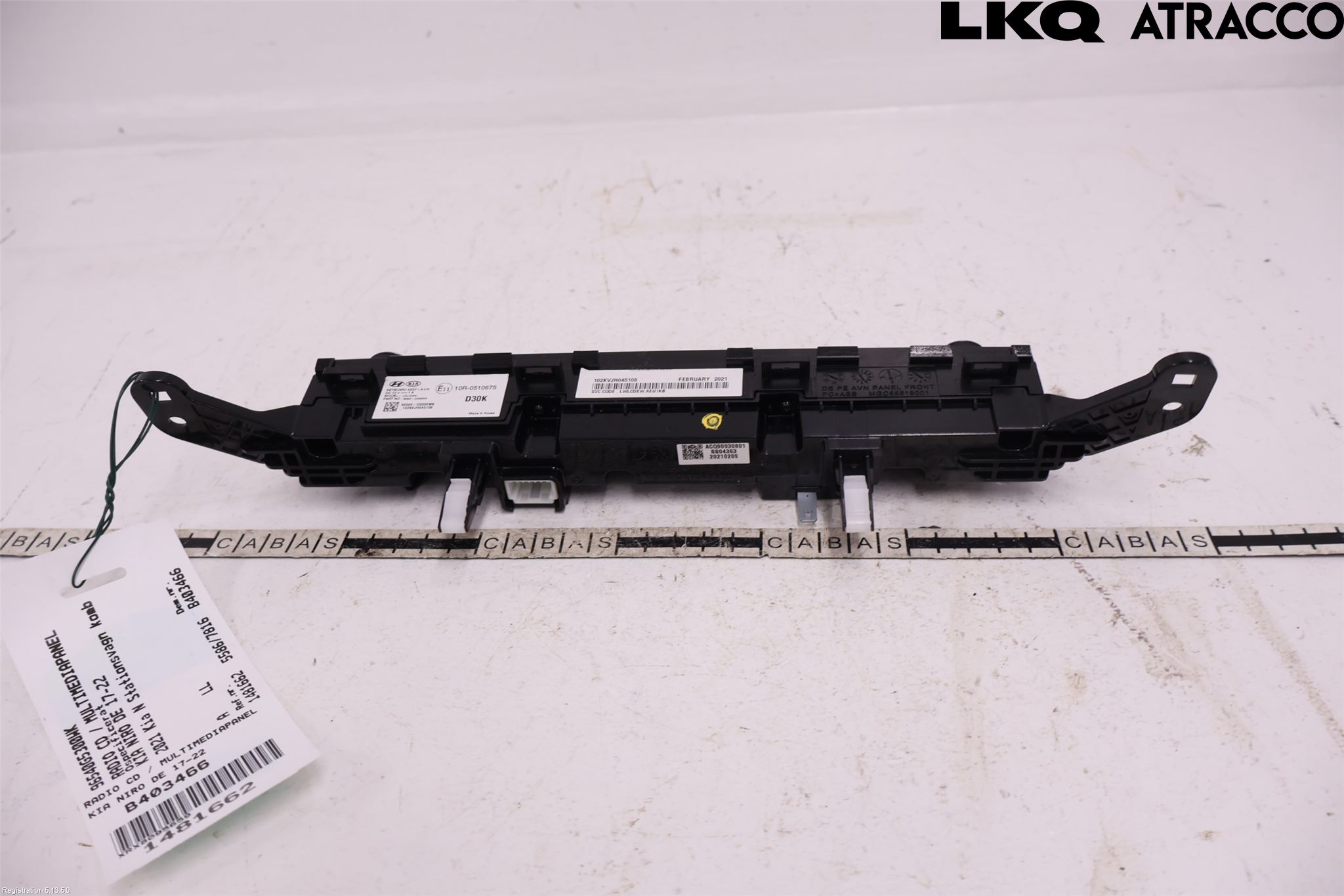 Kia NIRO (DE) 17-22 Cd Radio - Multimediapanel