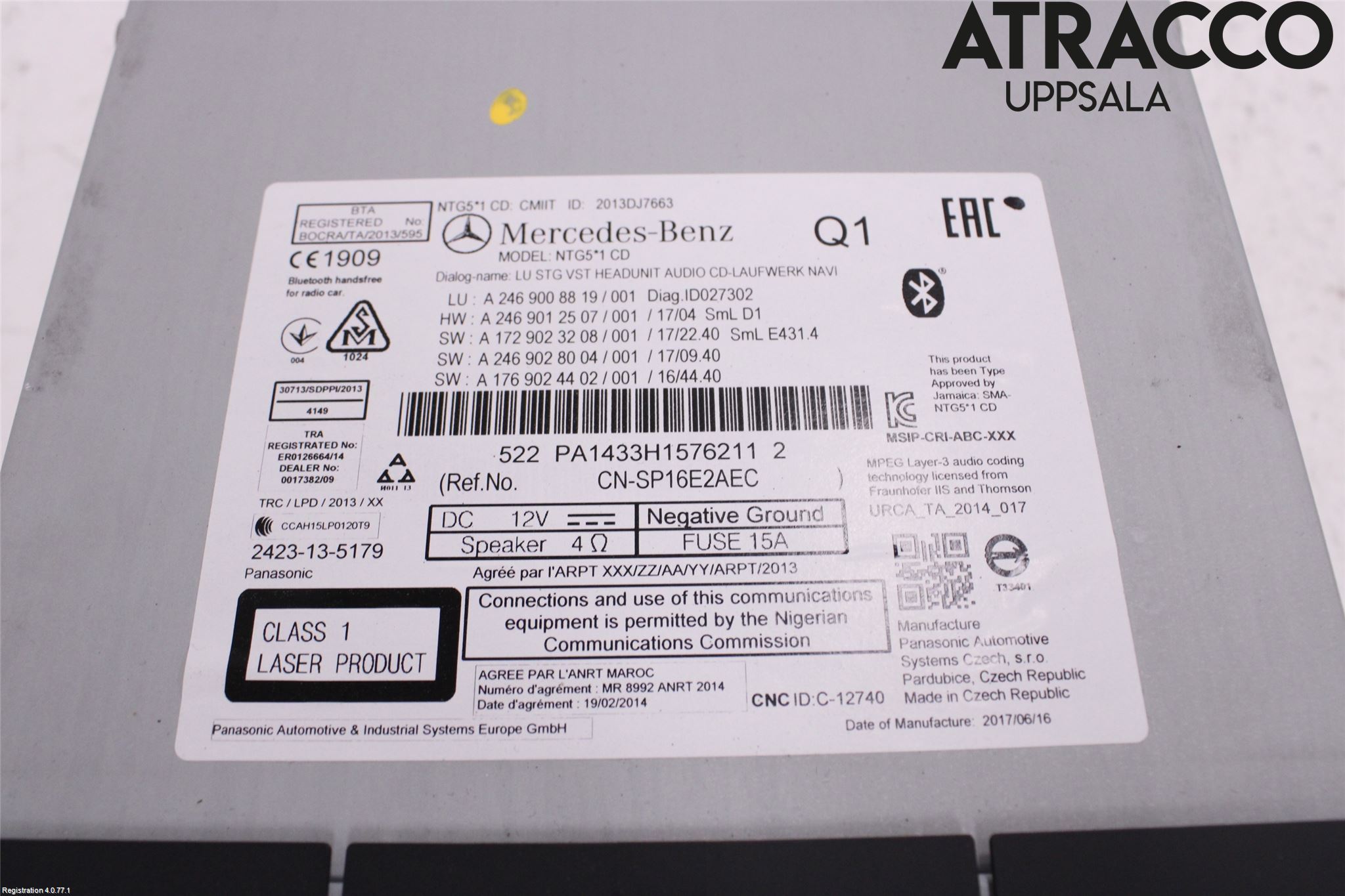 Mercedes-Benz MB B-KLASS (W246/W242) 12-19 Cd Radio - Multimediapanel