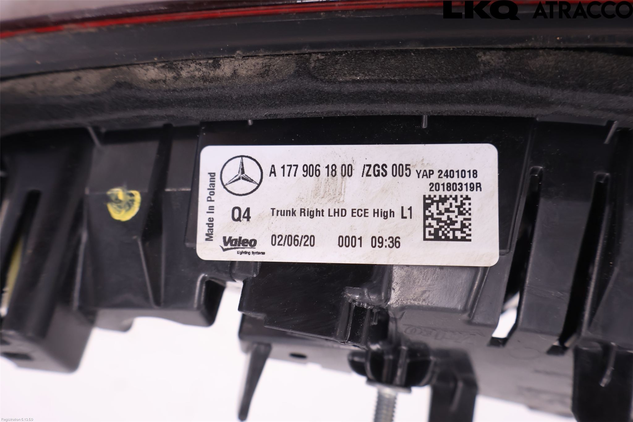 Mercedes-Benz MB A-KLASS (W177) 18- Bakljus Lucka Hö
