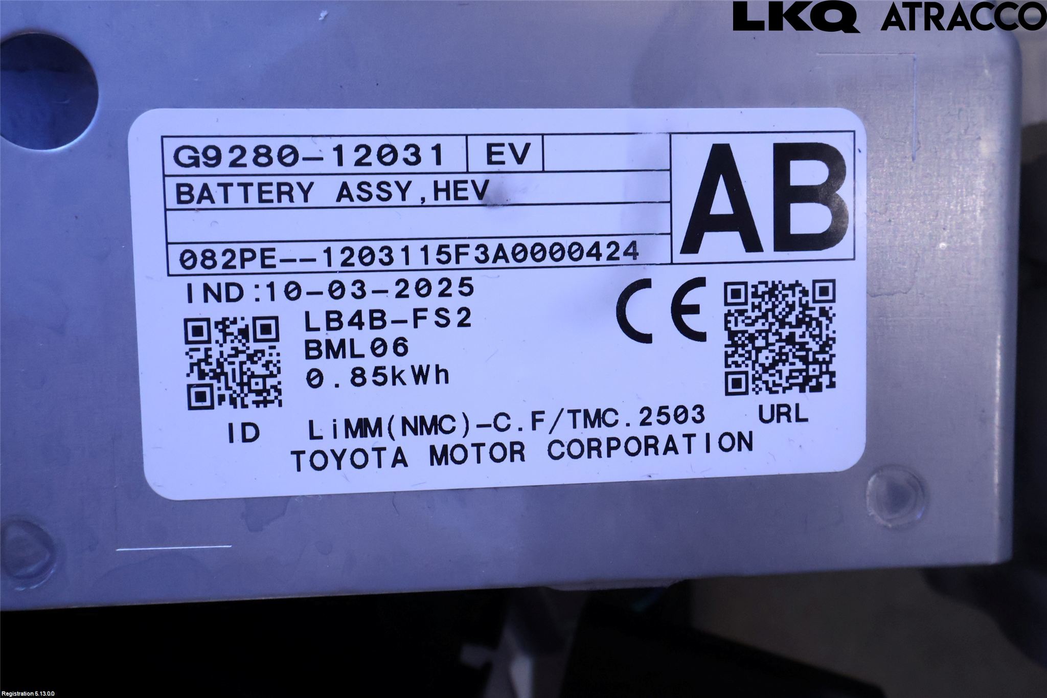 Toyota COROLLA CROSS XG10 22- Batteri Högspänning