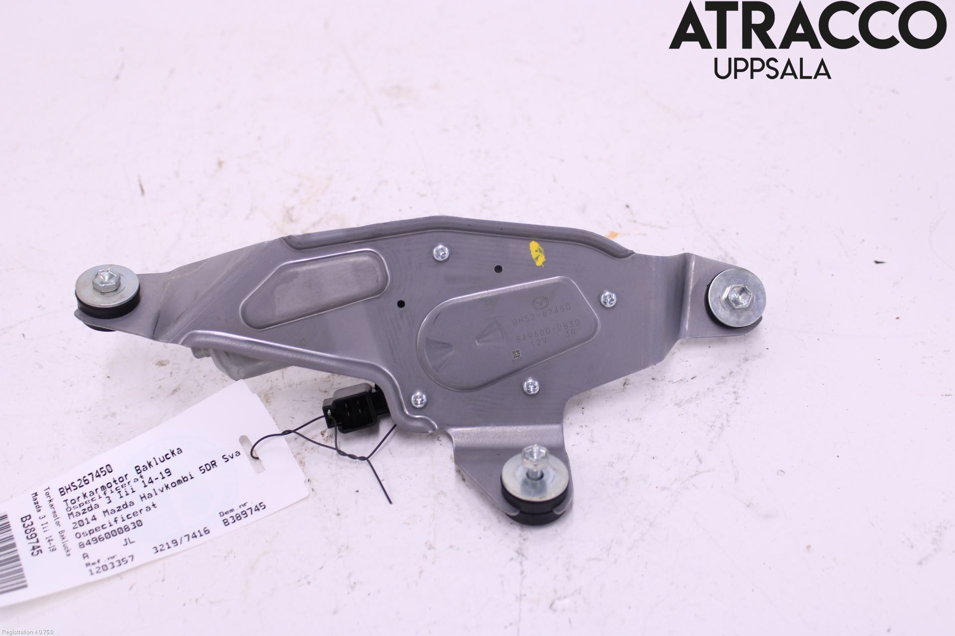 Mazda 3 III 14-19 Torkarmotor Baklucka