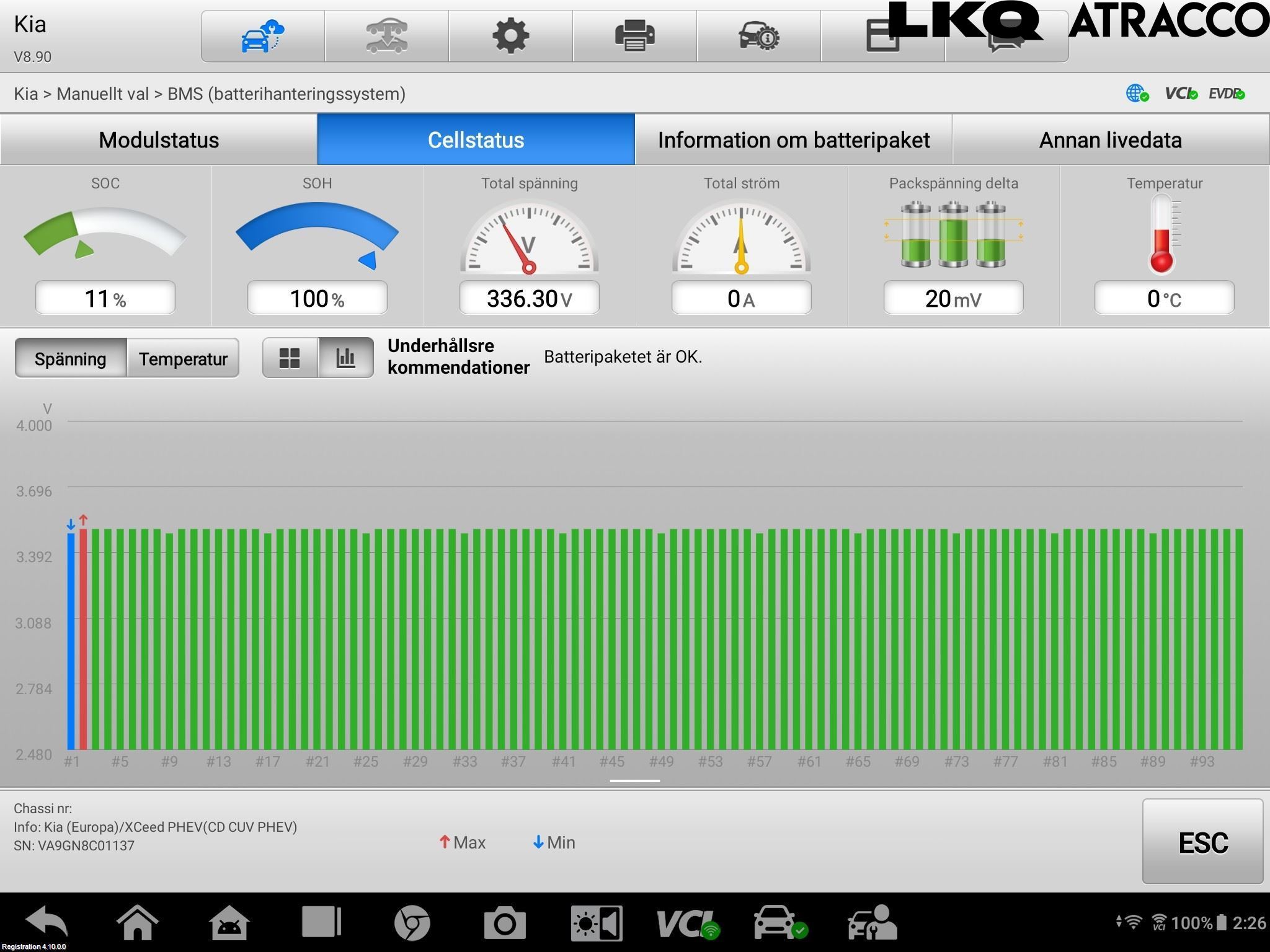 Kia XCEED 19- Batteri Högspänning