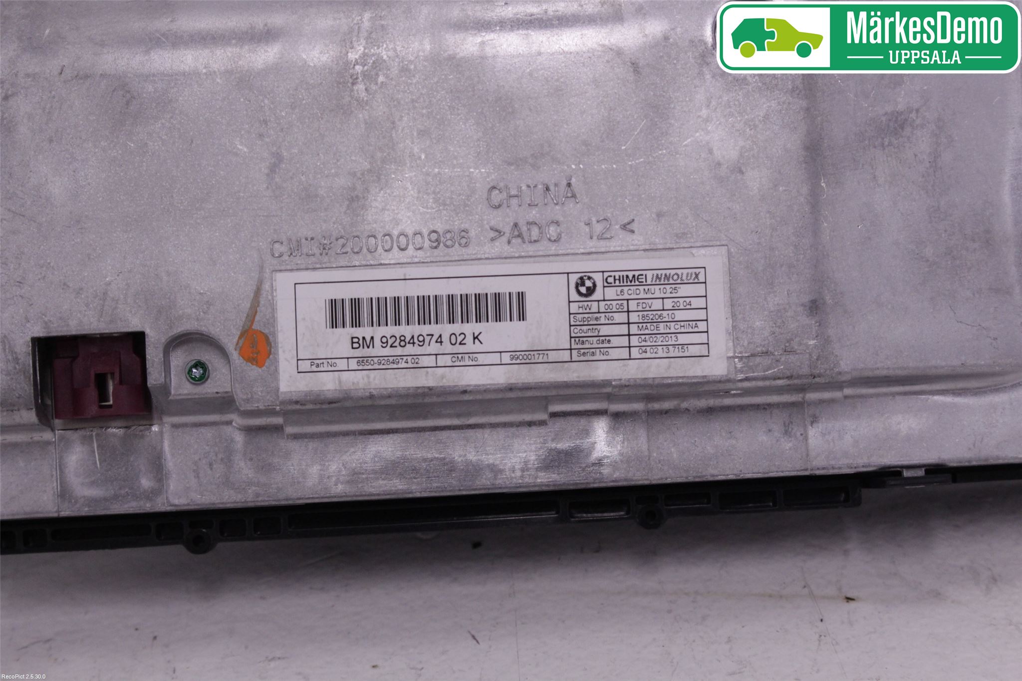 BMW 5 F10/F11/F18 09-17 Bildskärm