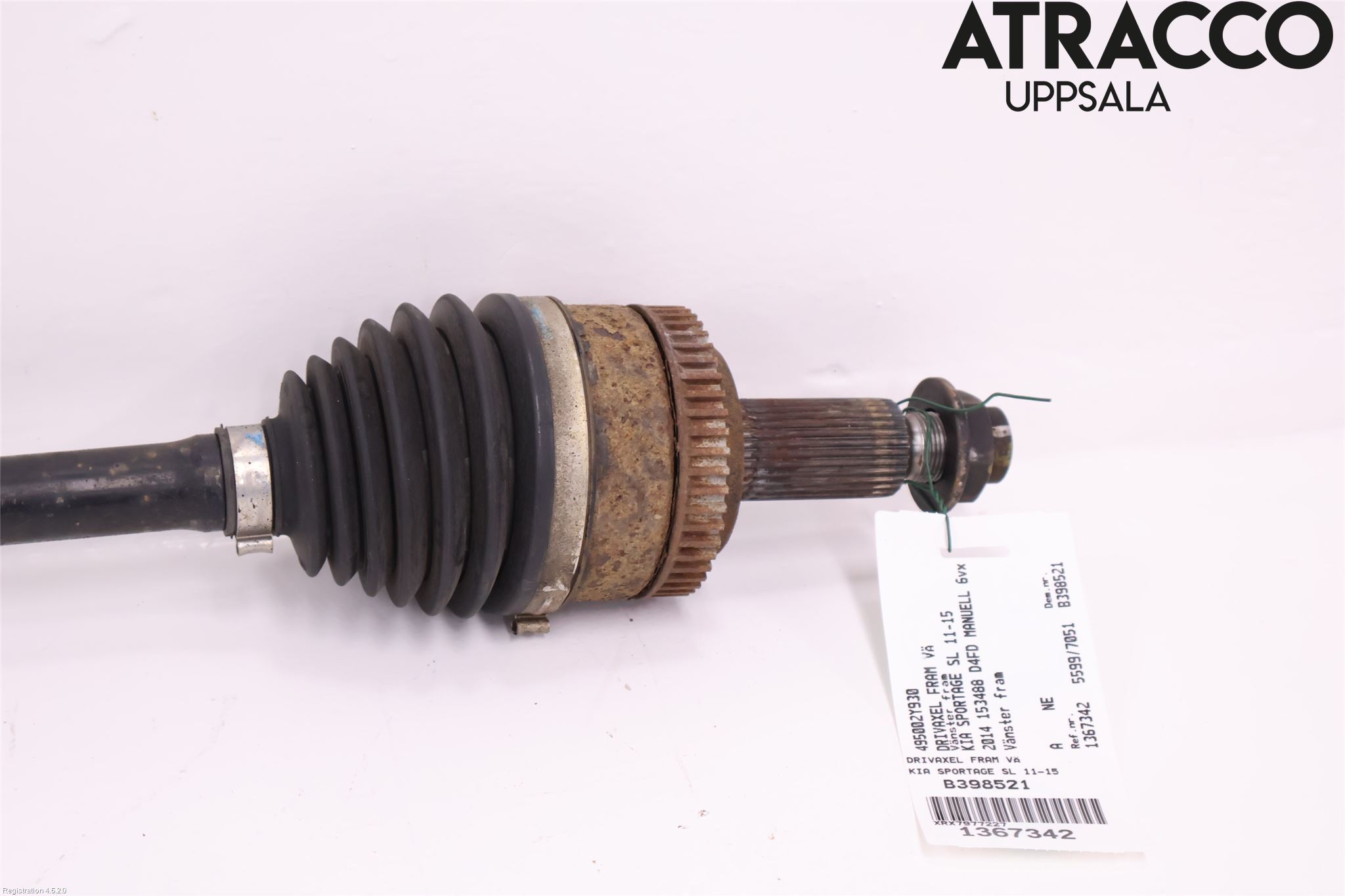 Kia SPORTAGE (SL) 11-15 Drivaxel Fram Vänster
