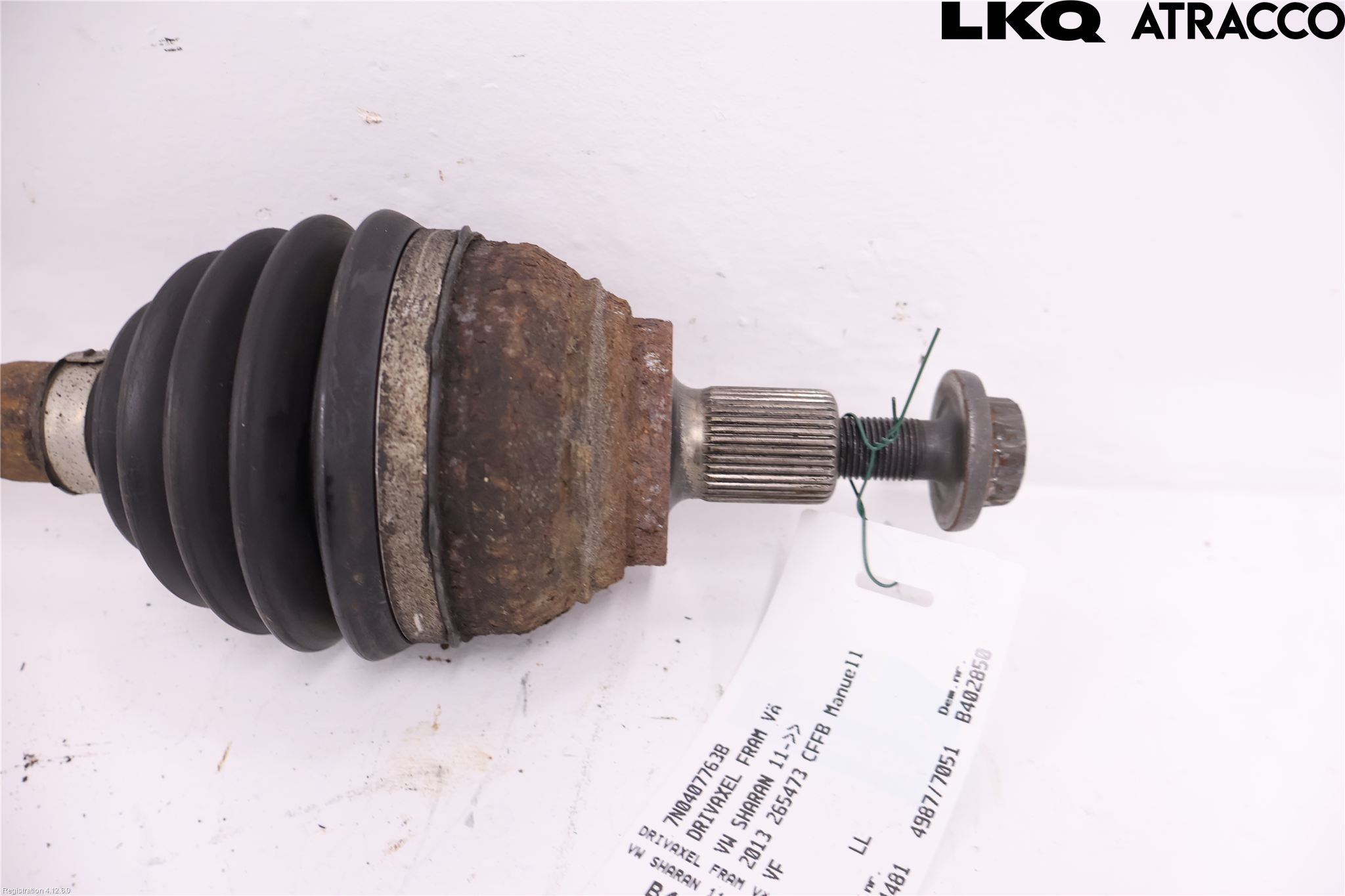 Volkswagen VW SHARAN 11- Drivaxel Fram Vänster