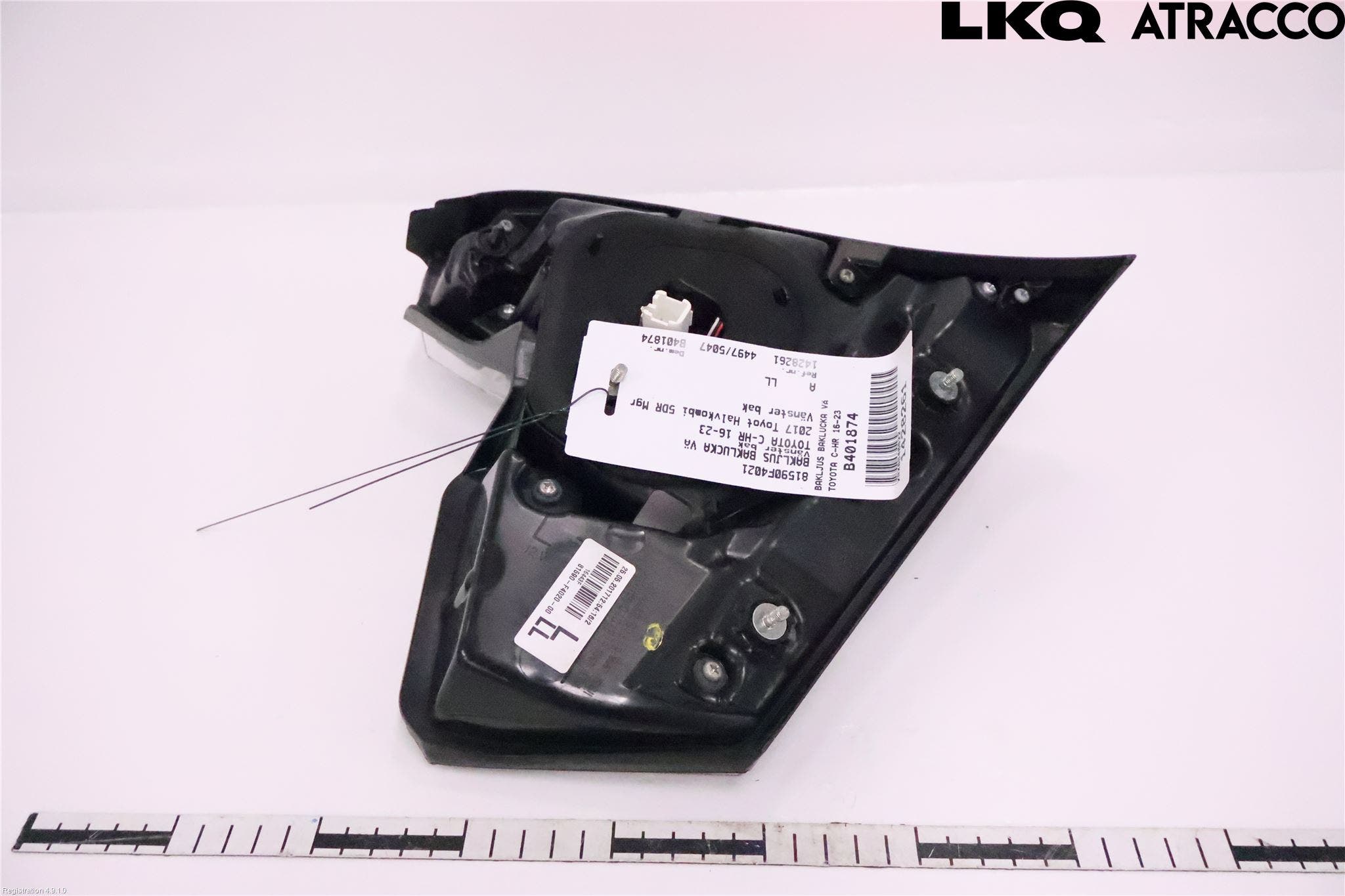 Toyota C-HR 16-23 Bakljus Lucka Vä