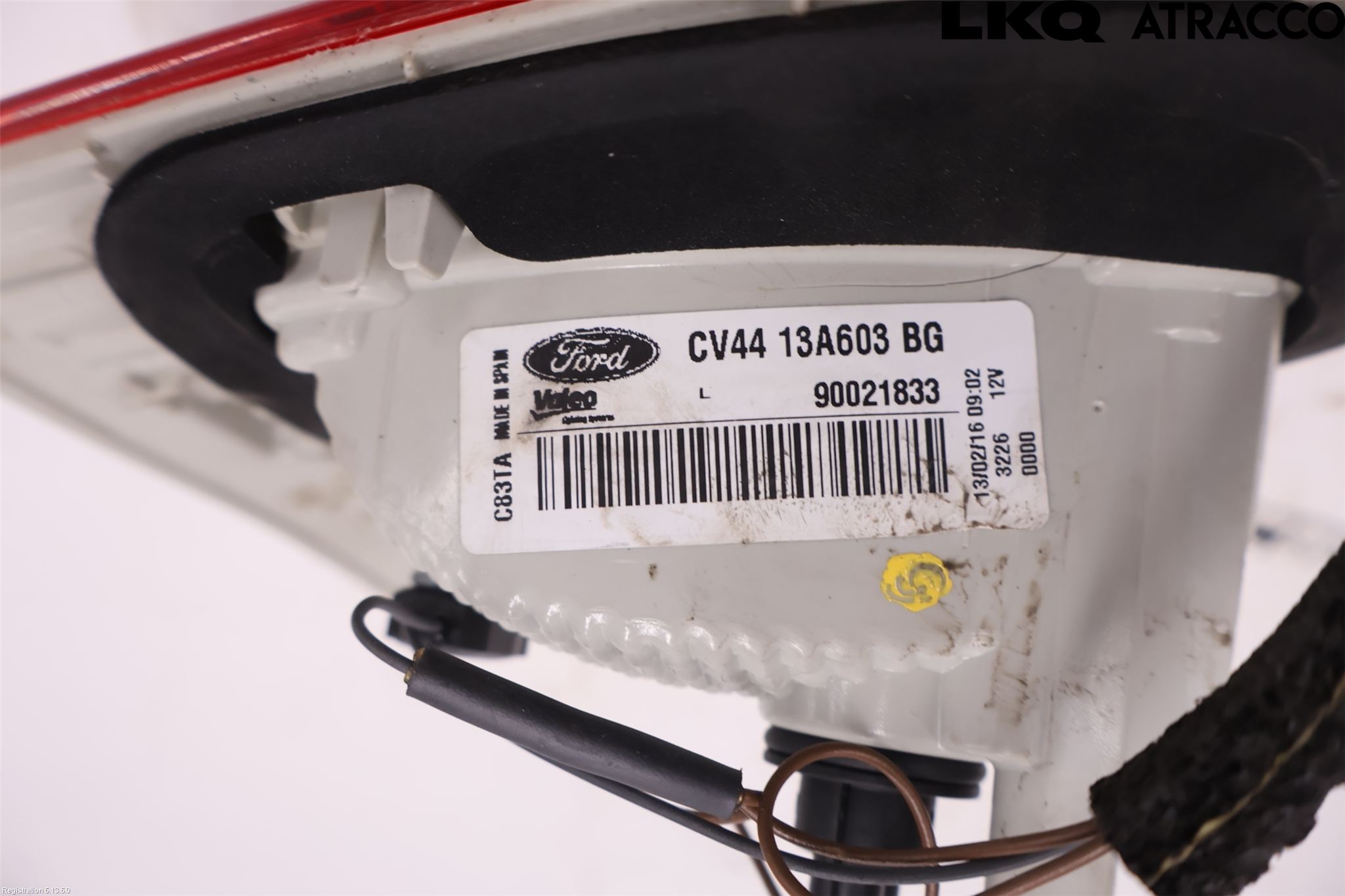 Ford KUGA 13-16 Bakljus Lucka Vä