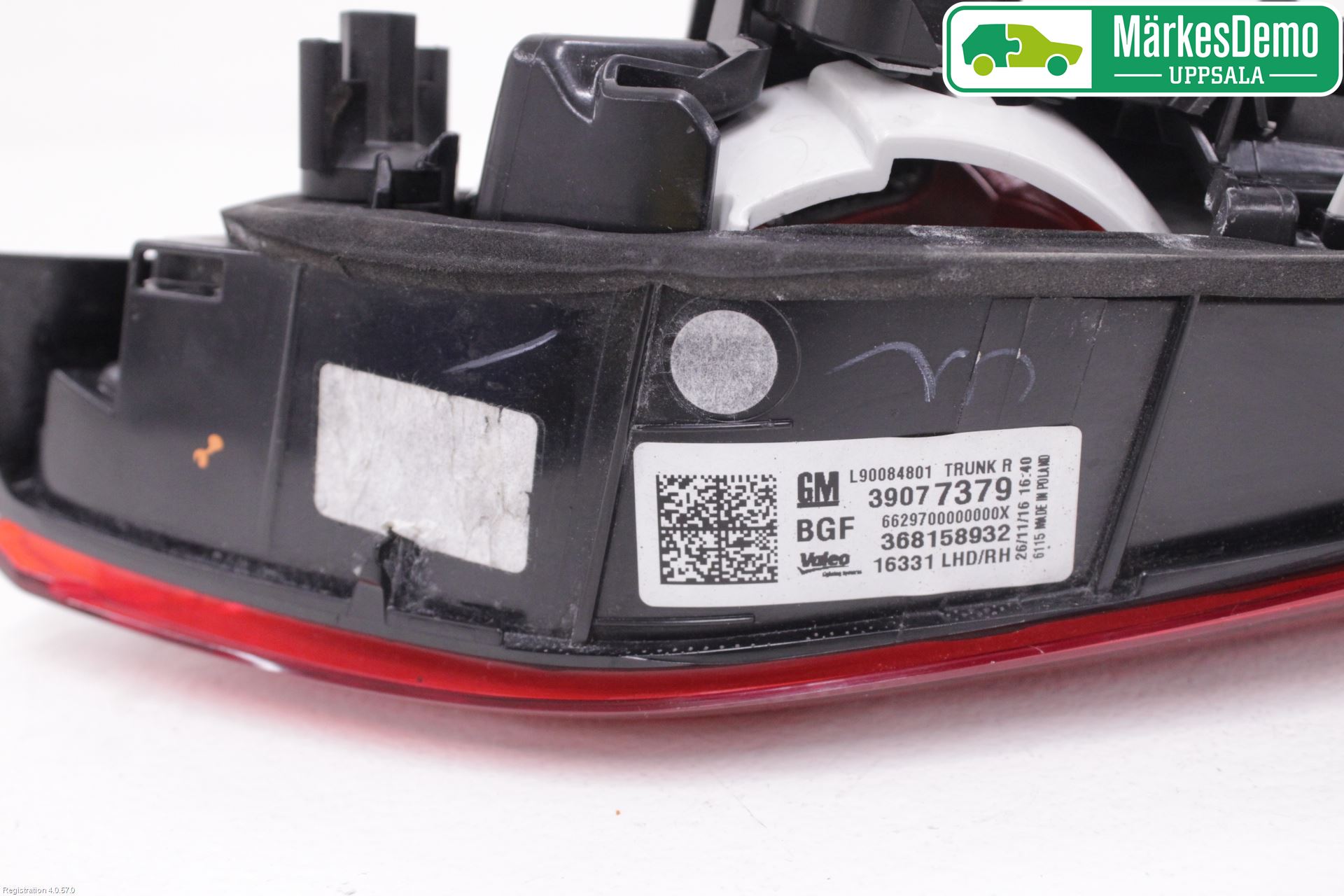Opel ASTRA K 16-22 Bakljus Lucka Hö