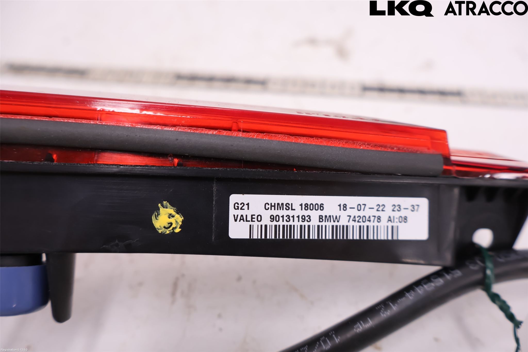 BMW 3 G20/G21/G80/G81 19- Bromsljus Bakruta