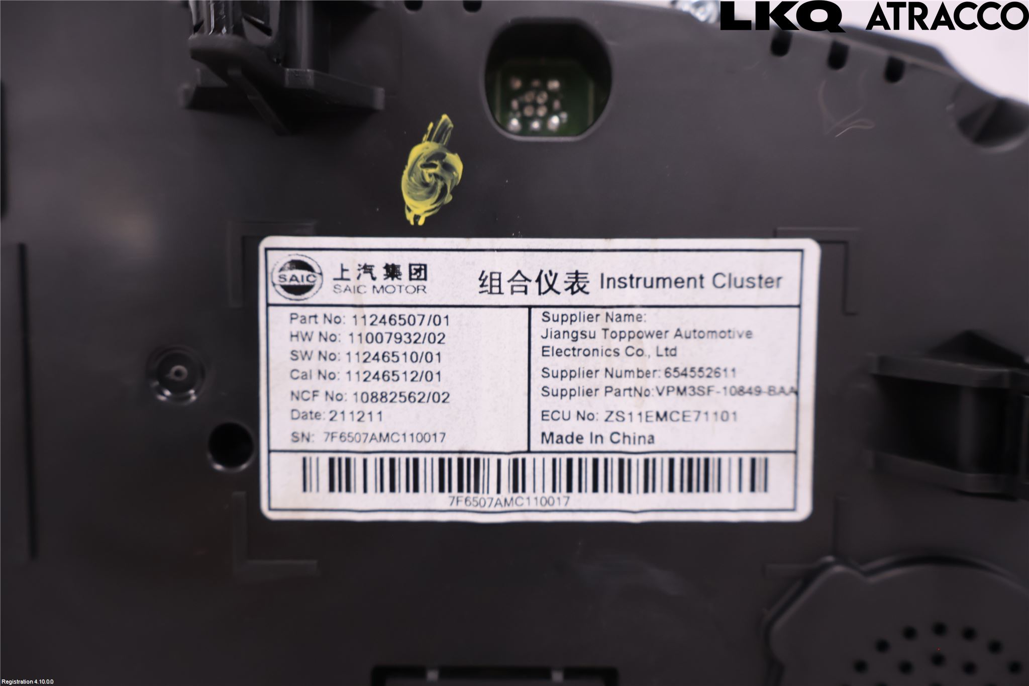 MG ZS EV 20- Instrument Komb