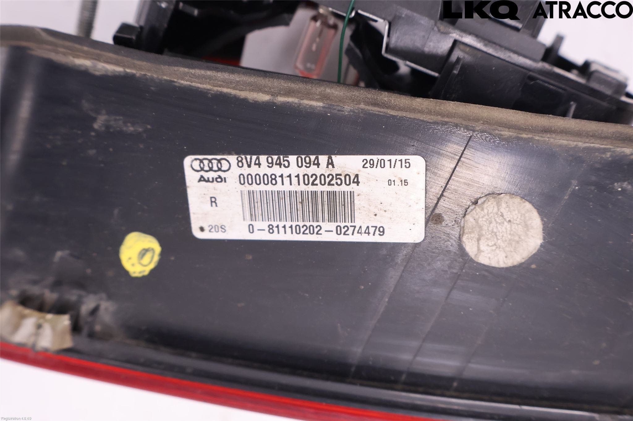 Audi A3/S3 8V 13-20 Bakljus Lucka Hö