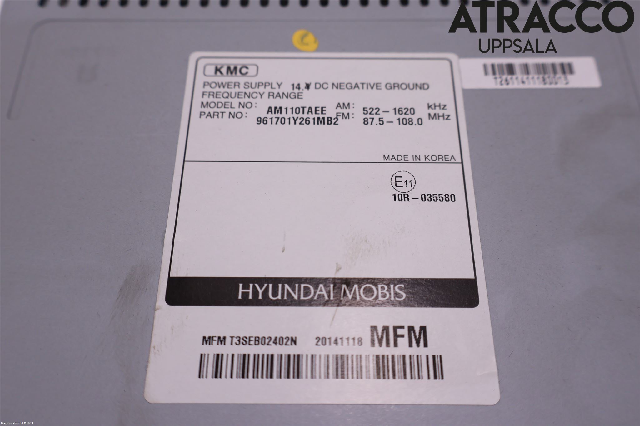 Kia PICANTO 12-17 Cd Radio - Multimediapanel