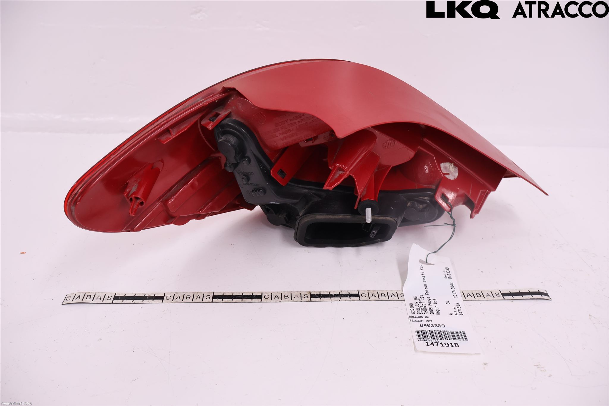 Peugeot 207 Bakljus Höger