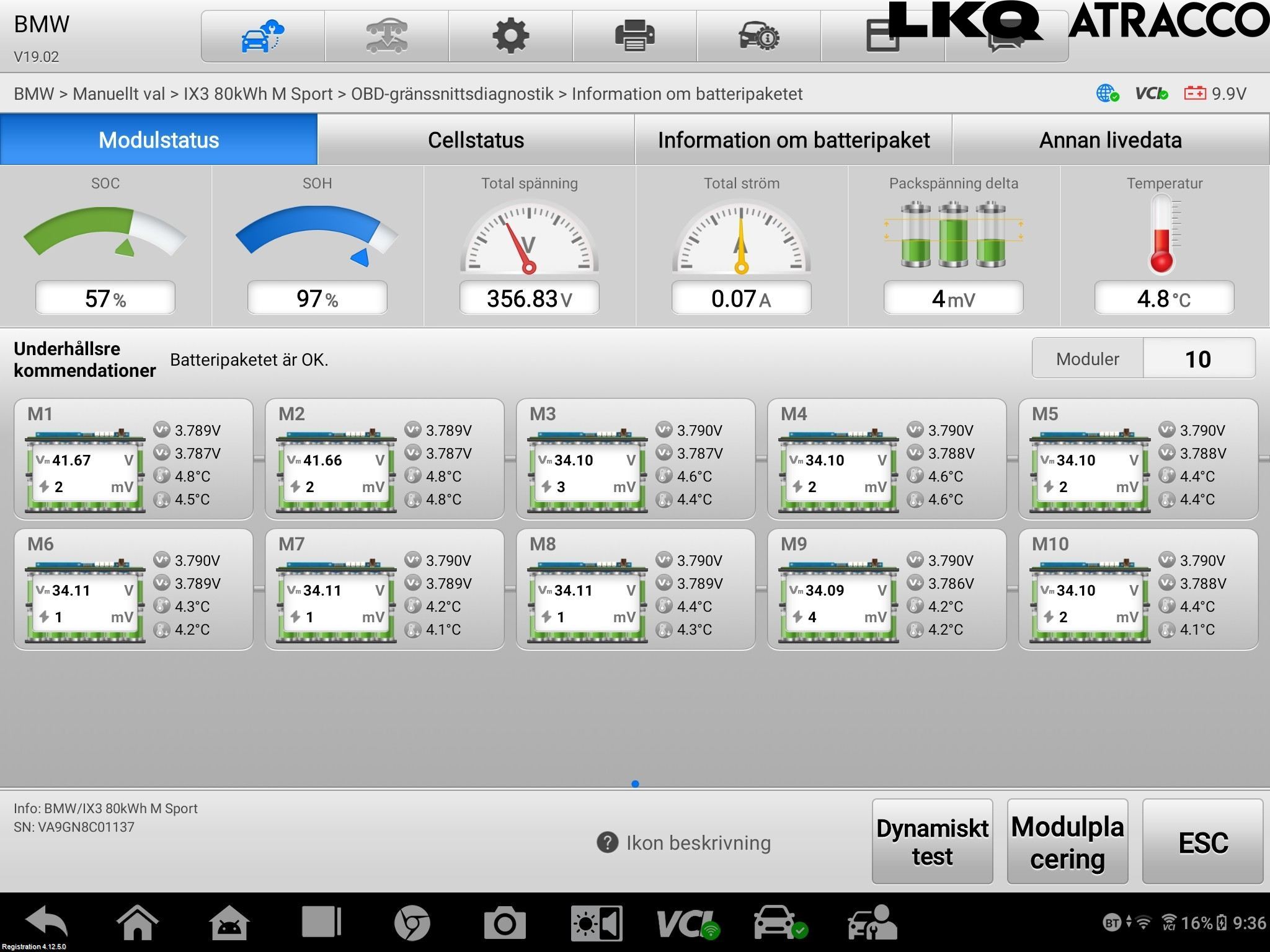 BMW iX3 G08 21- Batteri Högspänning
