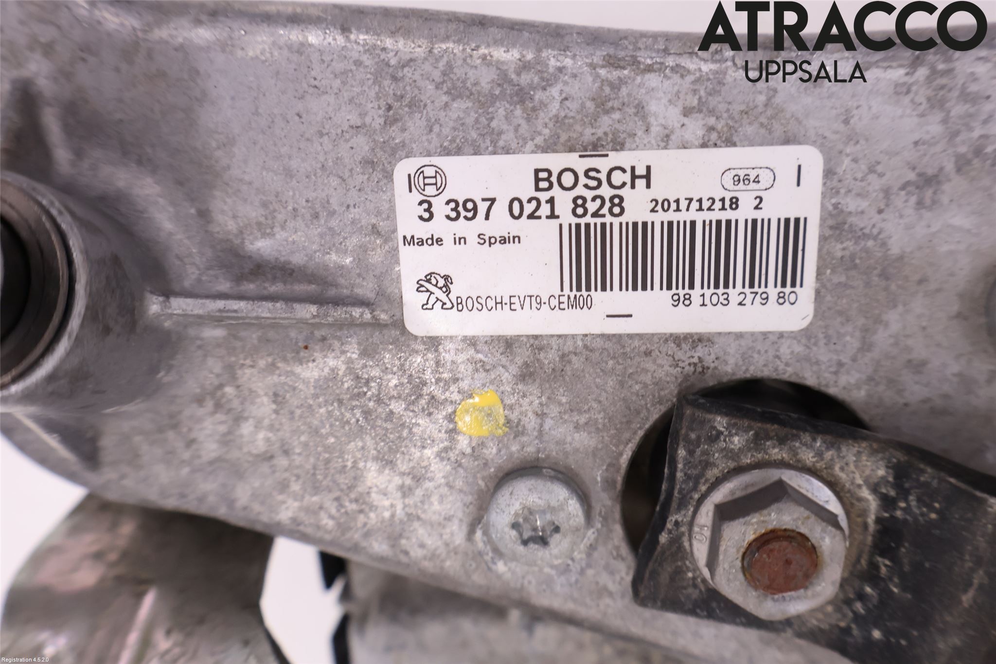 Peugeot 308 14-21 Torkarmekanism Vindruta