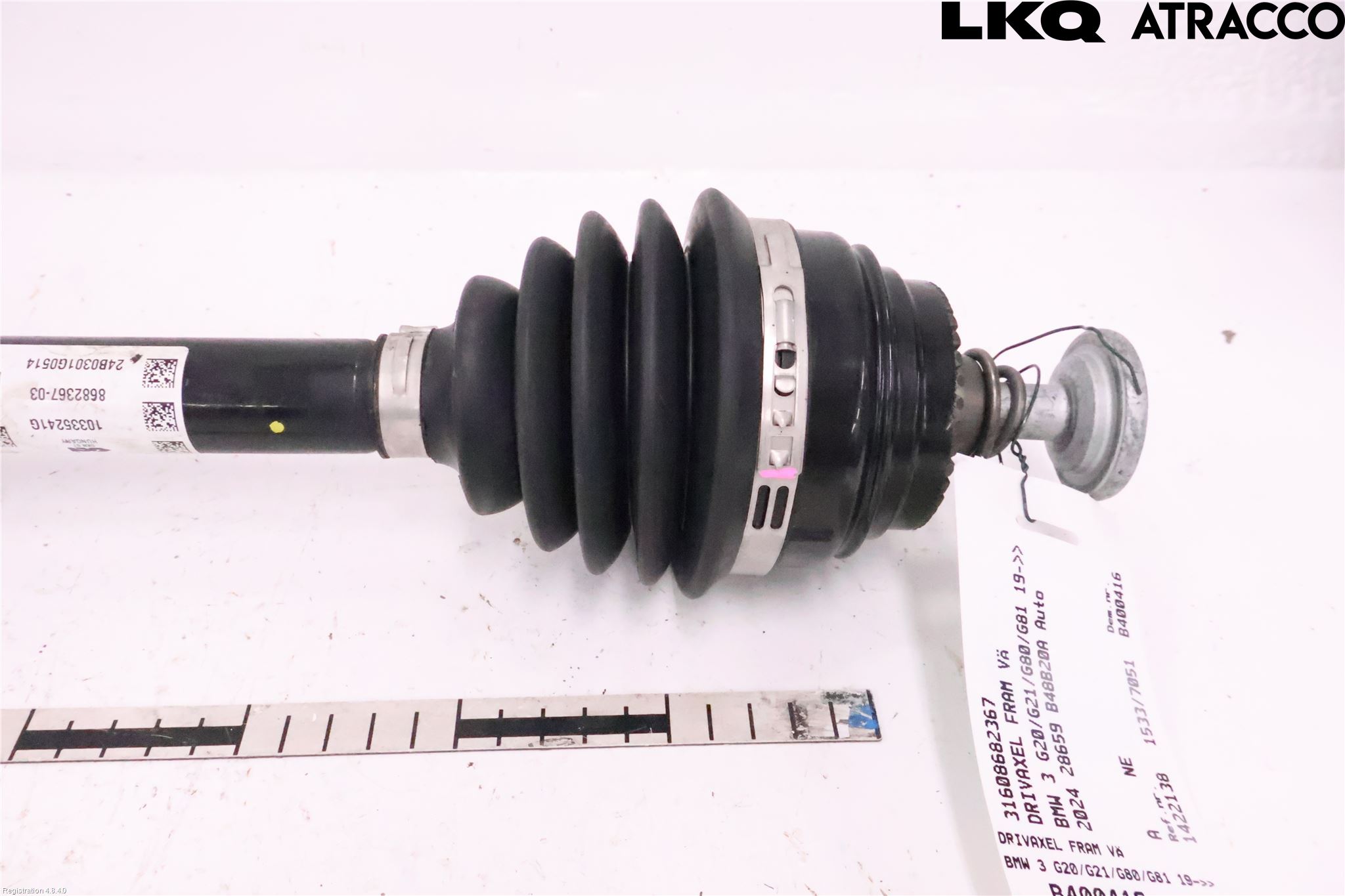 BMW 3 G20/G21/G80/G81 19- Drivaxel Fram Vänster