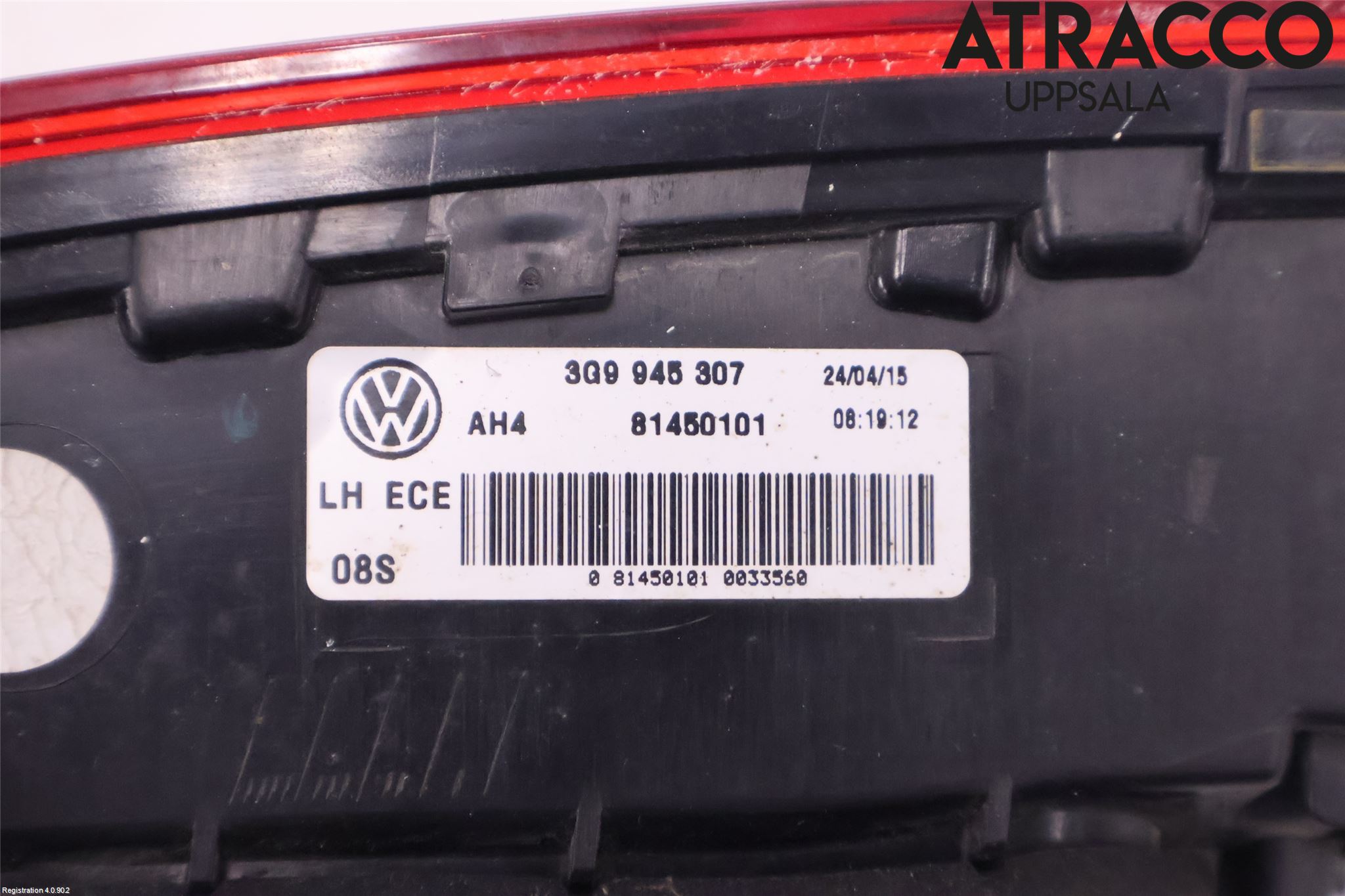 Volkswagen VW PASSAT 15-19 Bakljus Lucka Vä