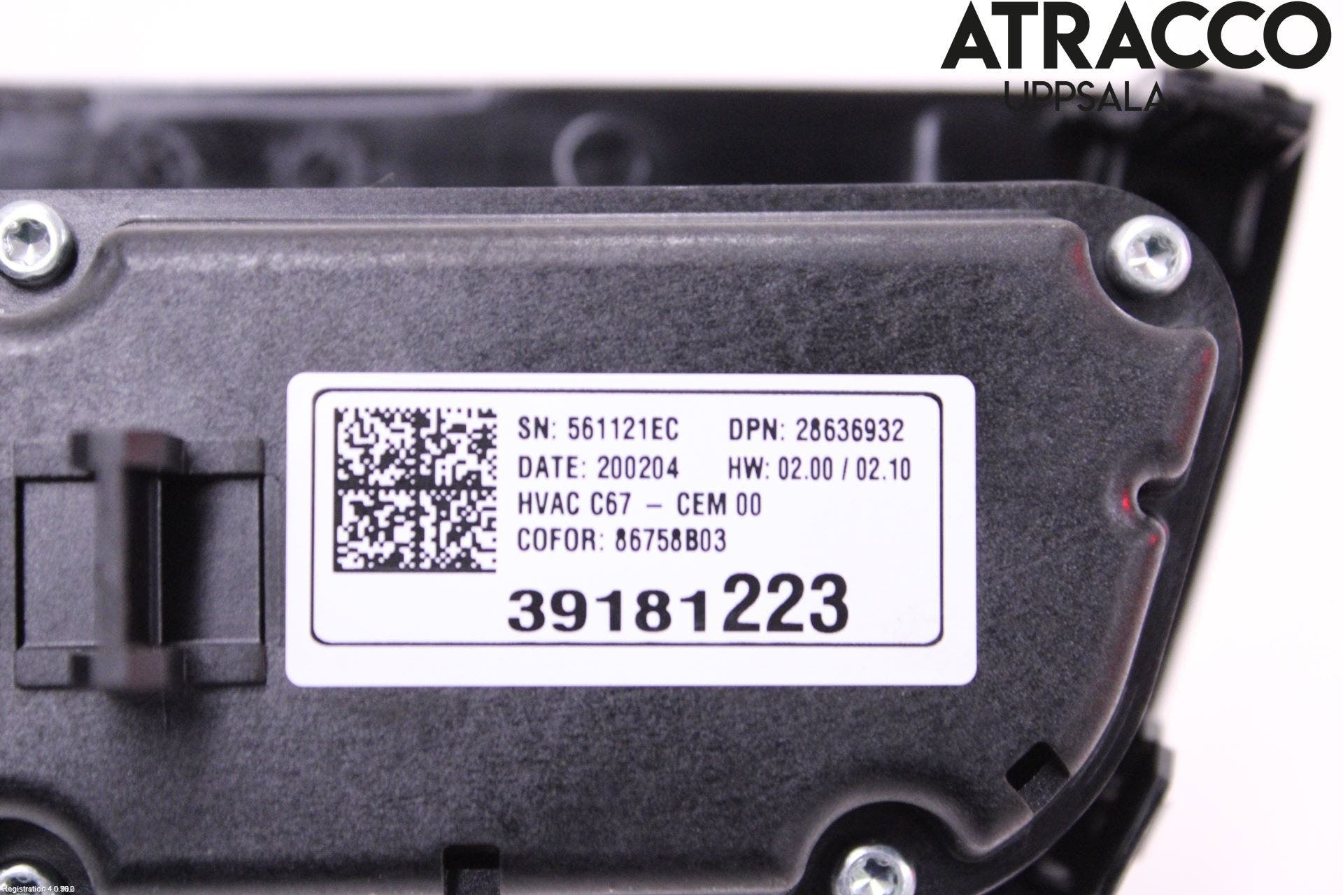 Opel CORSA F, CORSA-E 20- Ac Styrenhet Ac Manöveren