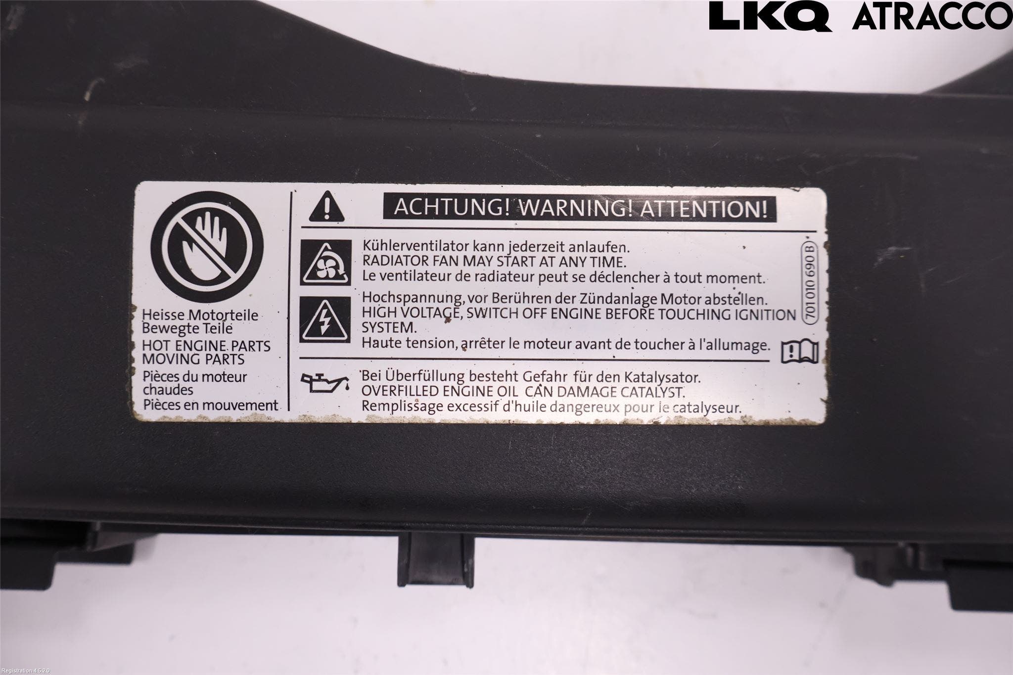 Volkswagen VW CADDY 16-20 Deflektor Plåt-Plast Kylning