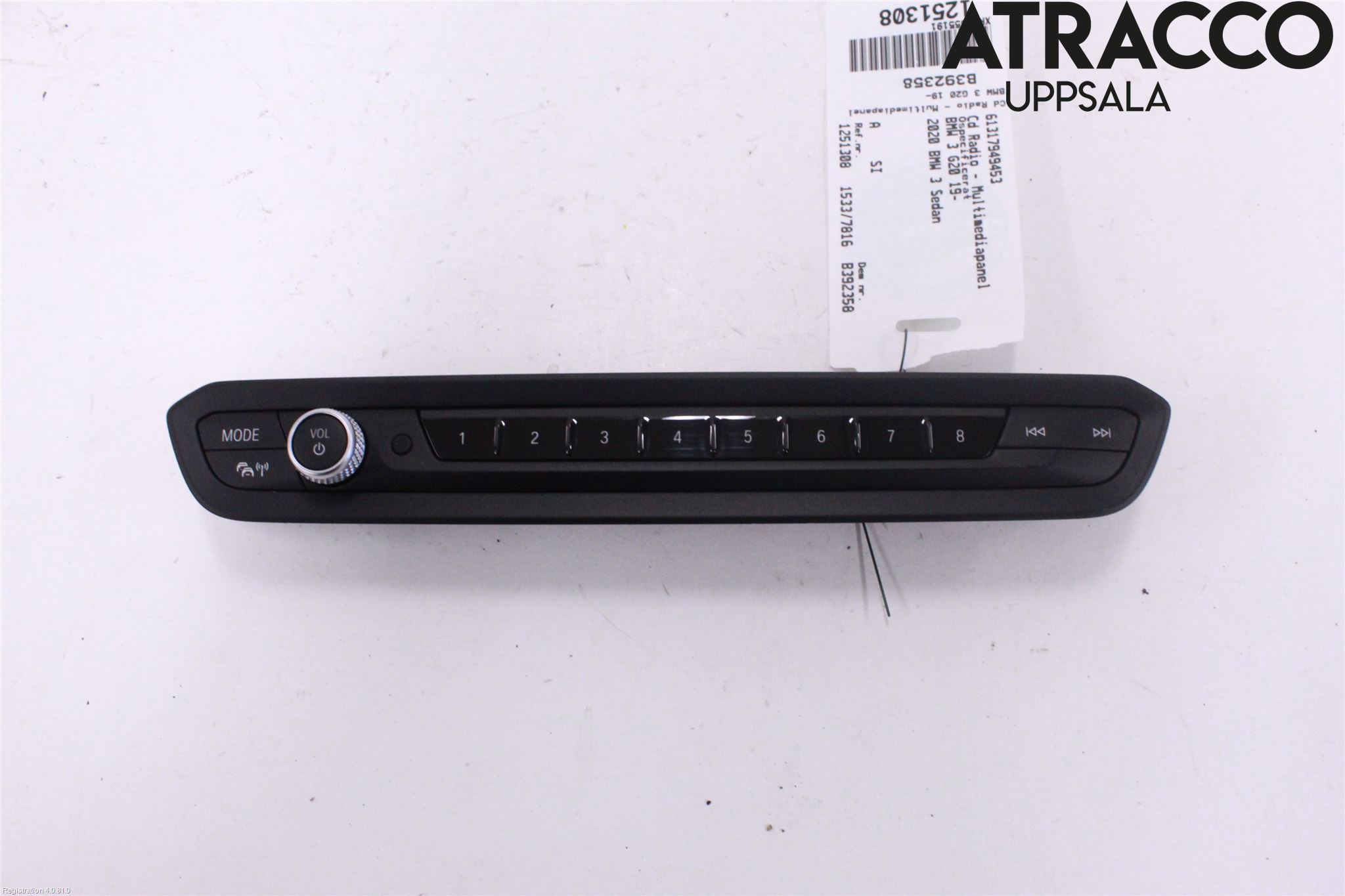BMW 3 G20/G21/G80/G81 19- Cd Radio - Multimediapanel