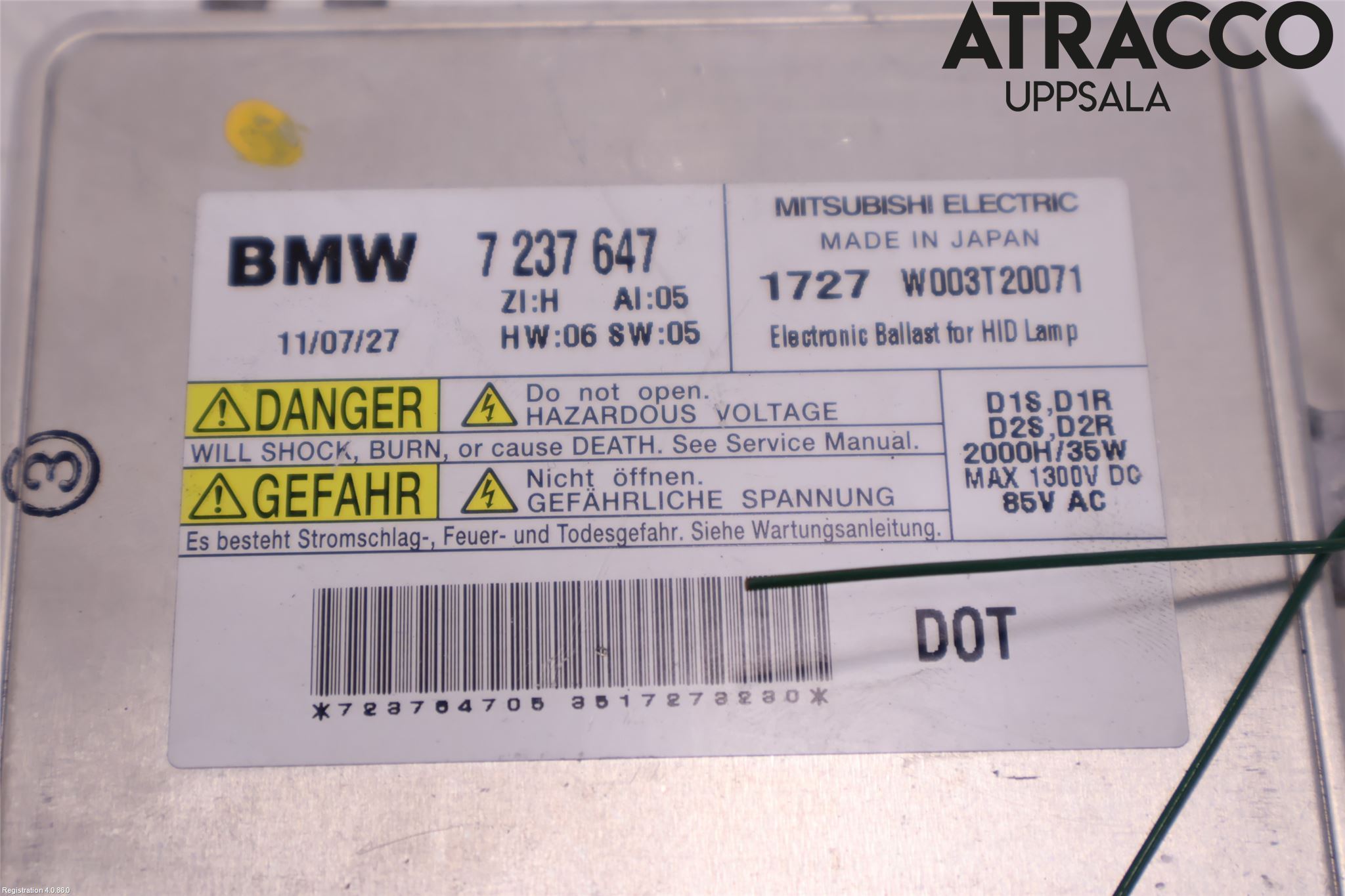 BMW 5 F10/F11/F18 09-17 Styrenhet Strålkastare