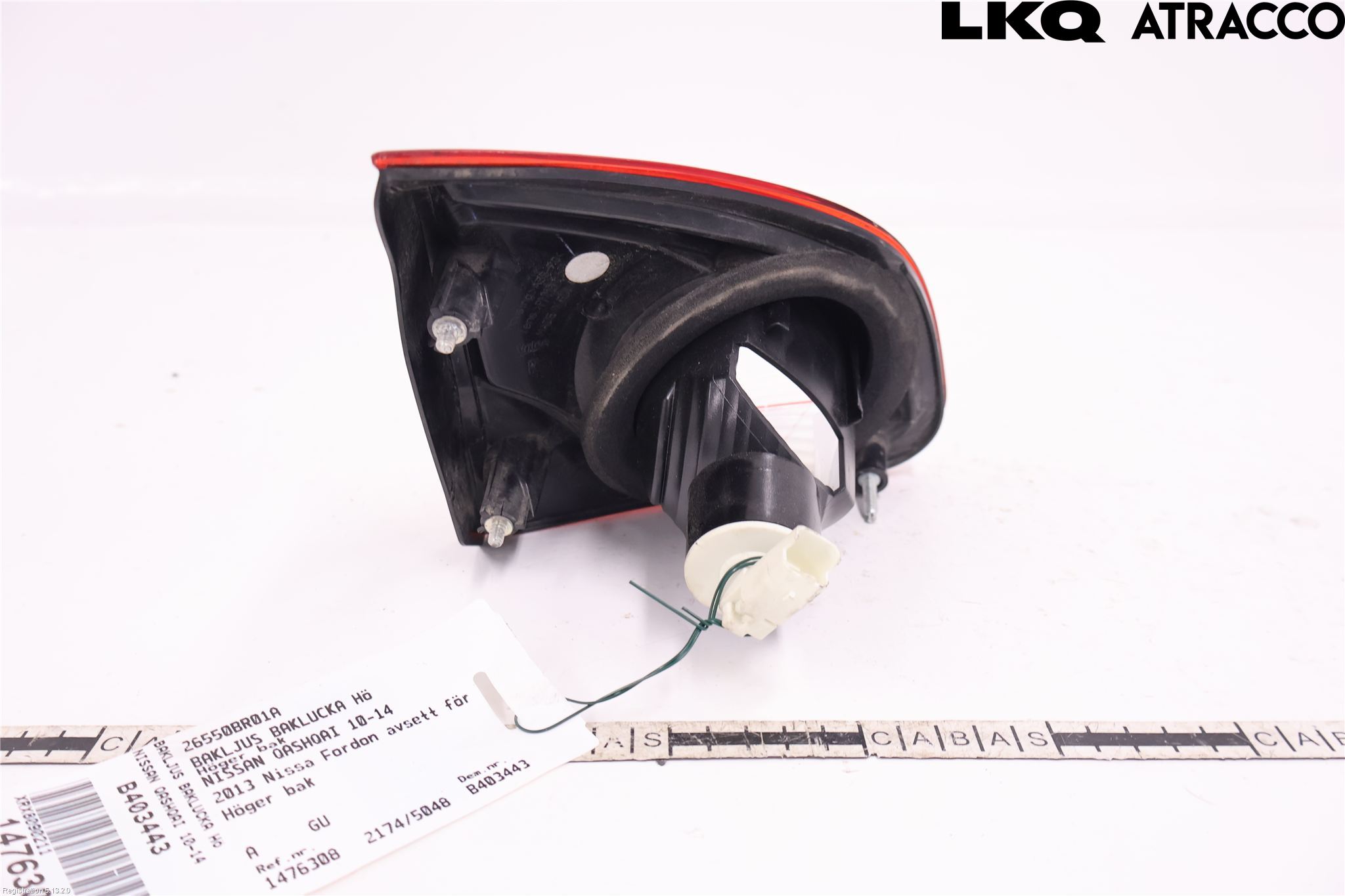 Nissan QASHQAI 10-14 Bakljus Lucka Hö