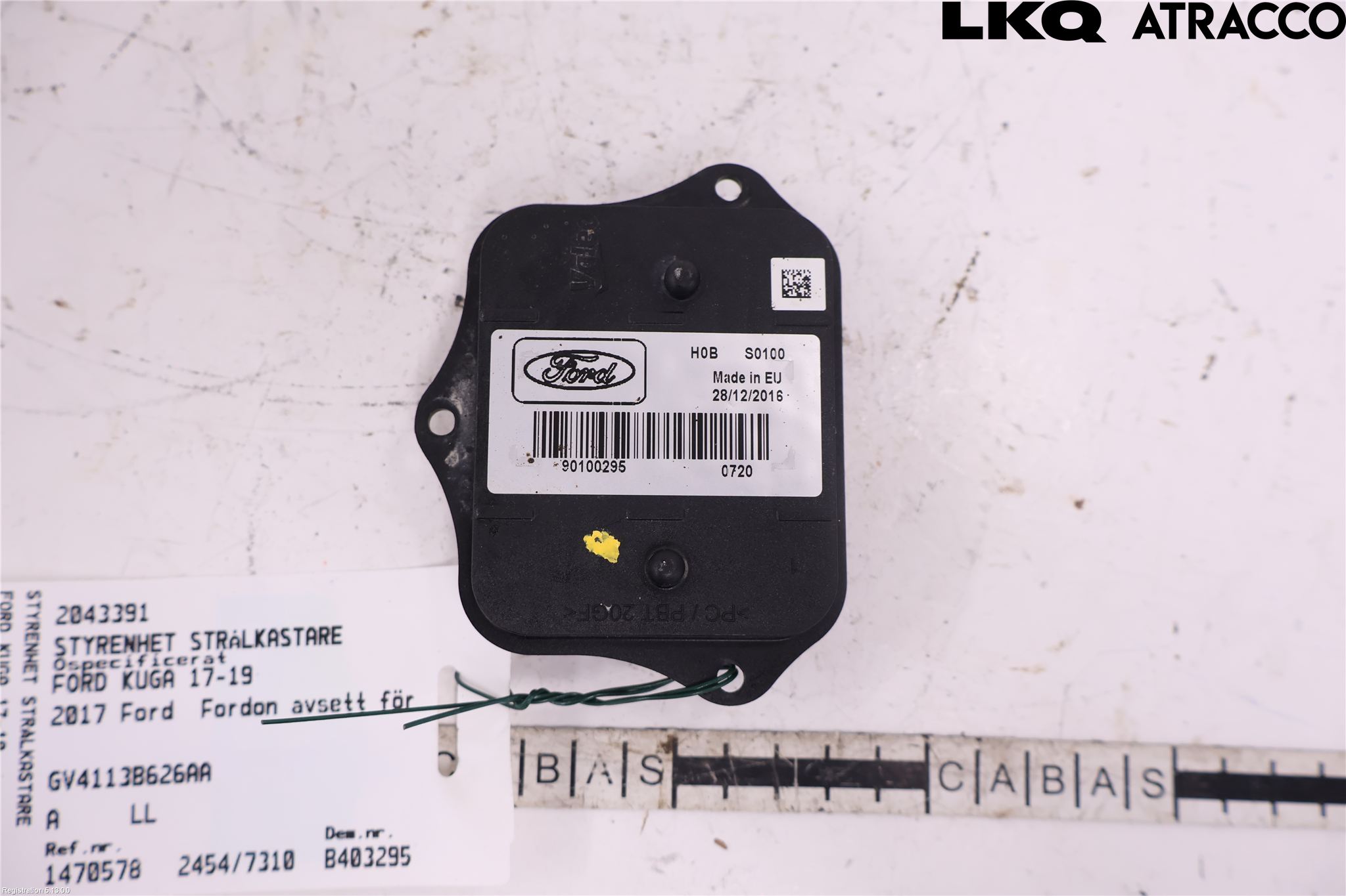 Ford KUGA 17-19 Styrenhet Strålkastare