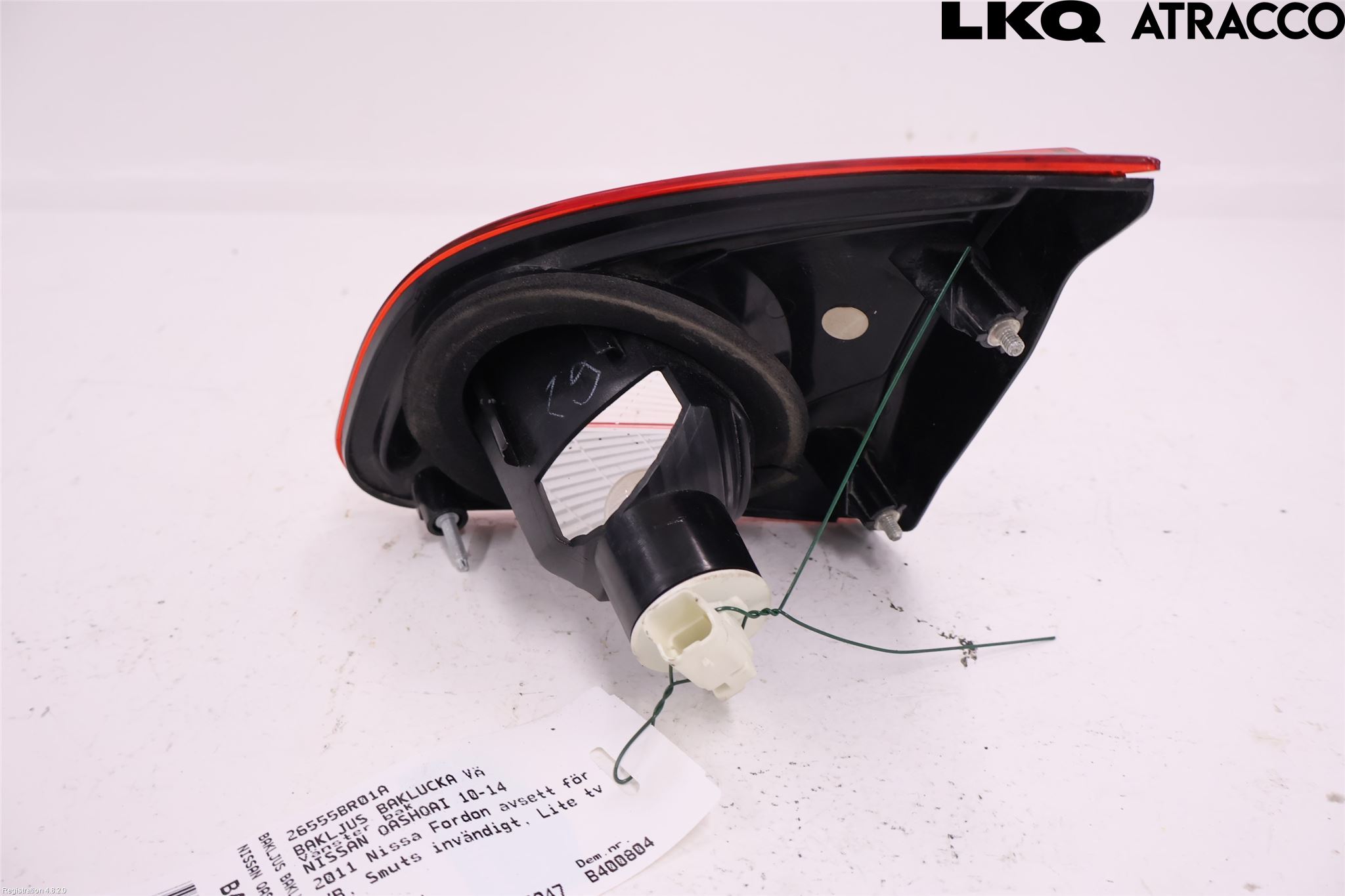 Nissan QASHQAI 10-14 Bakljus Lucka Vä