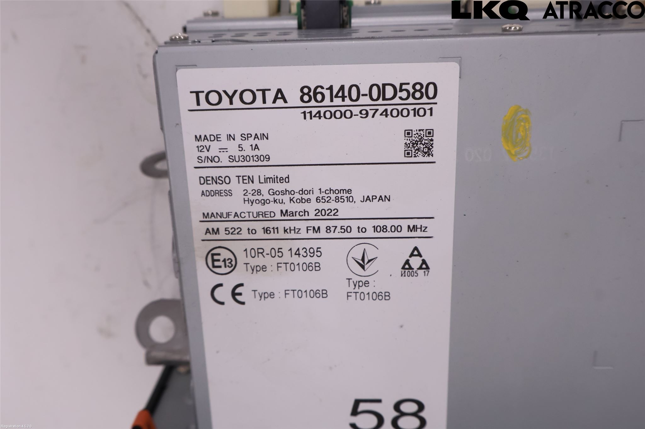 Toyota YARIS XP21 20- Cd Radio - Multimediapanel