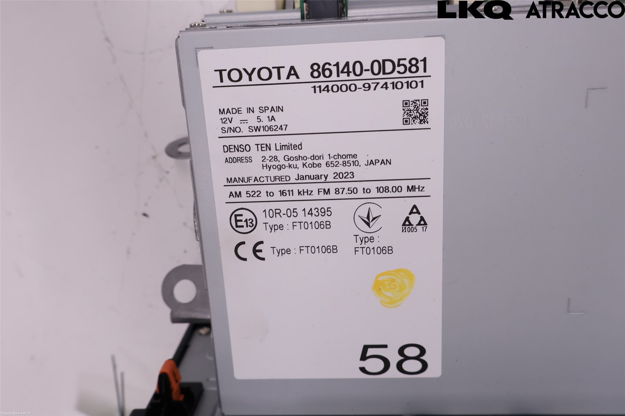 Toyota YARIS XP21 20- Cd Radio - Multimediapanel