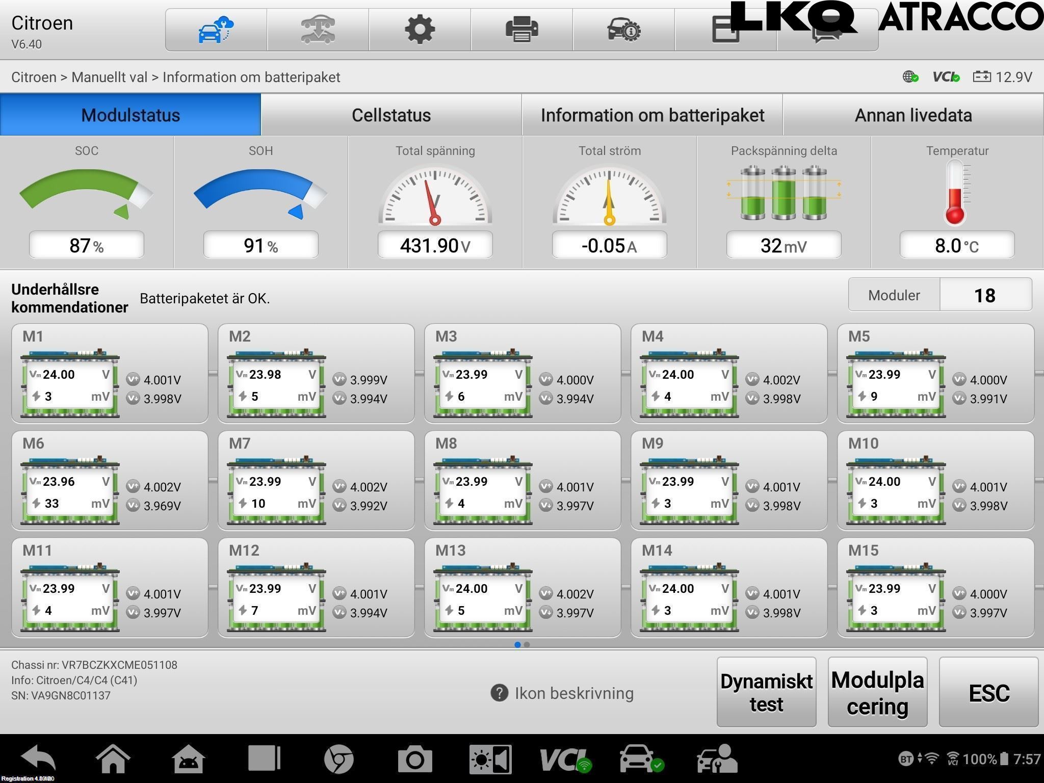 Citroen C4/E-C4 C4X/E-C4X III 21- Batteri Högspänning