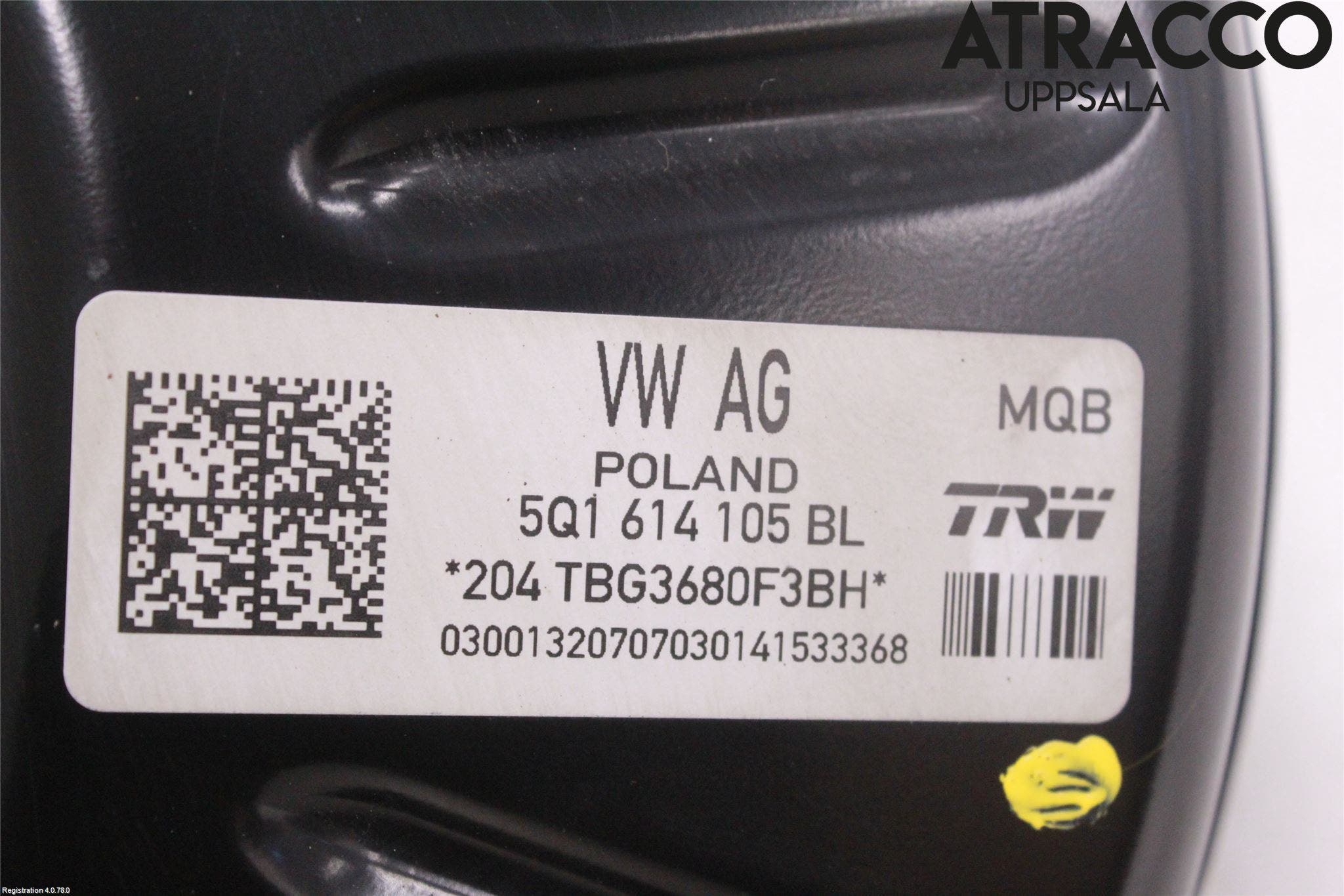 Volkswagen VW PASSAT 15-19 Bromsservo