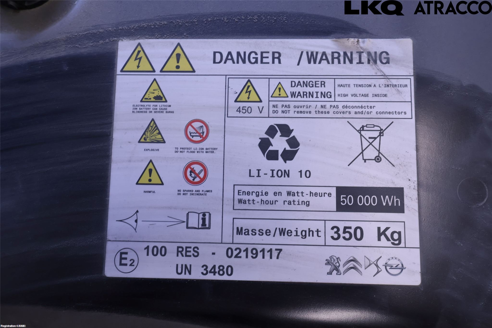 Citroen C4/E-C4 C4X/E-C4X III 21- Batteri Högspänning
