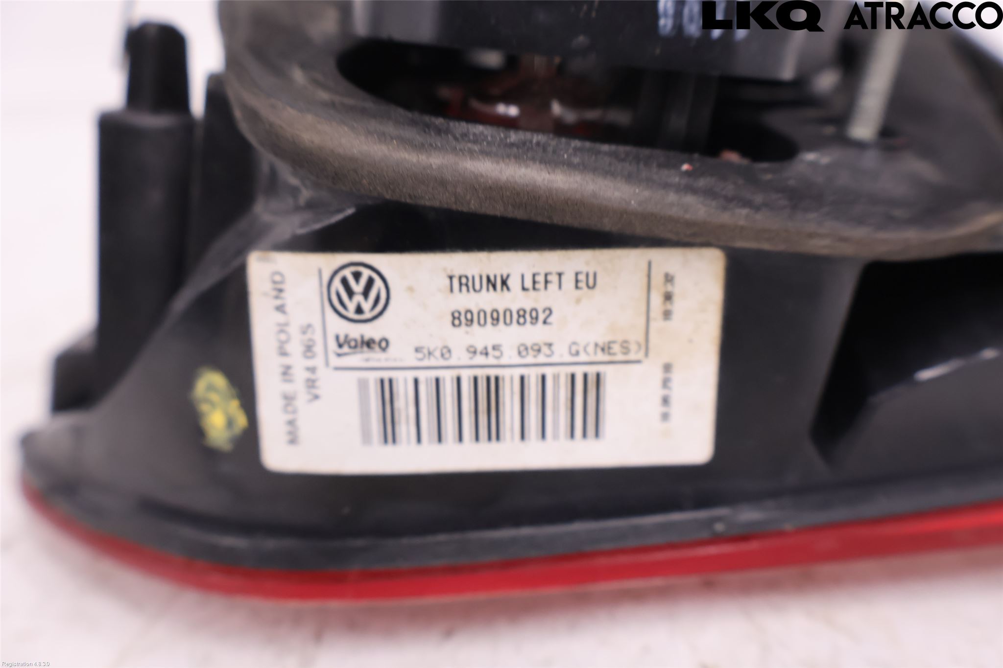 Volkswagen VW GOLF VI 09-13 Bakljus Lucka Vä