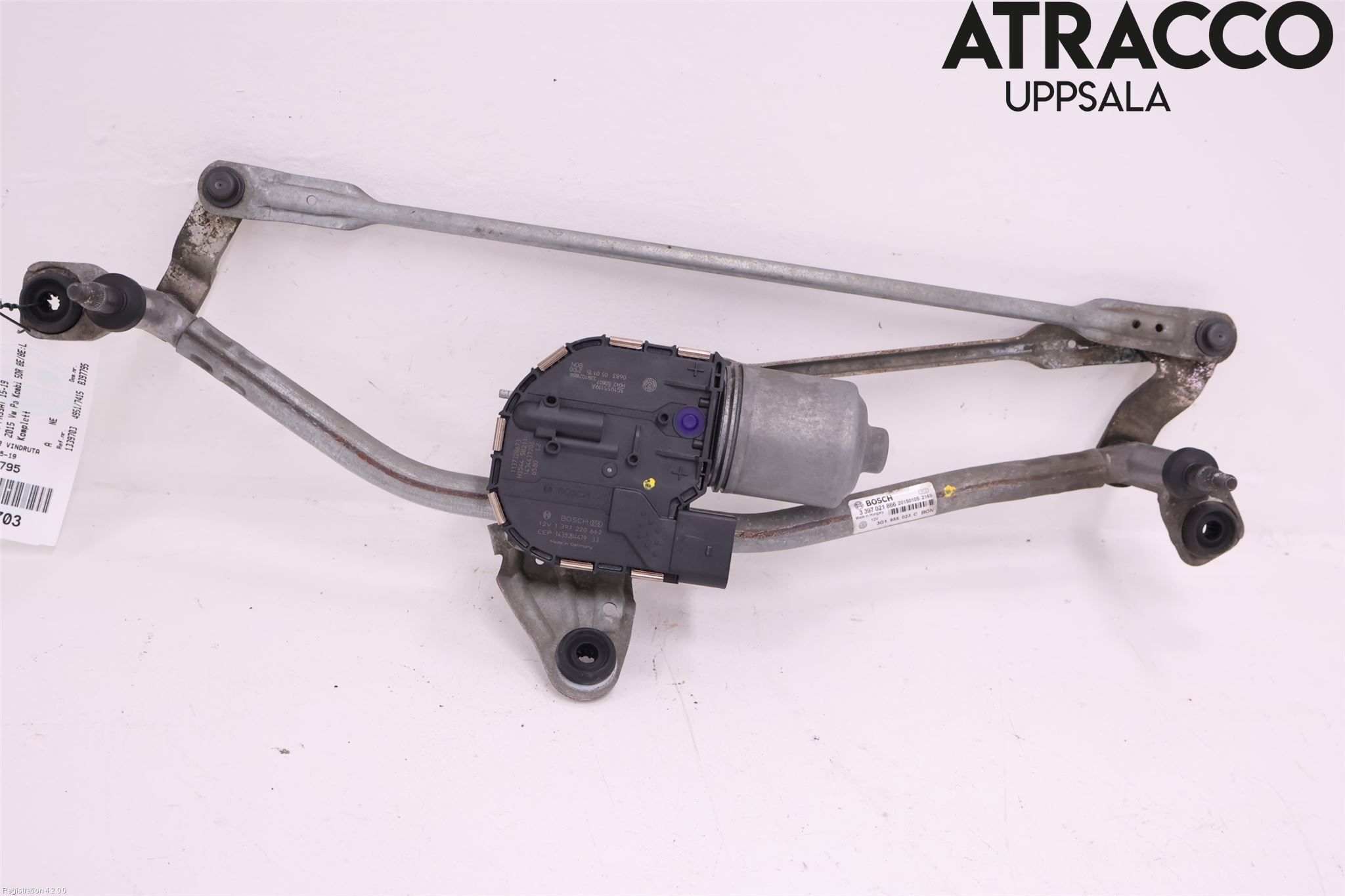 Volkswagen VW PASSAT 15-19 Torkarmotor Vindruta