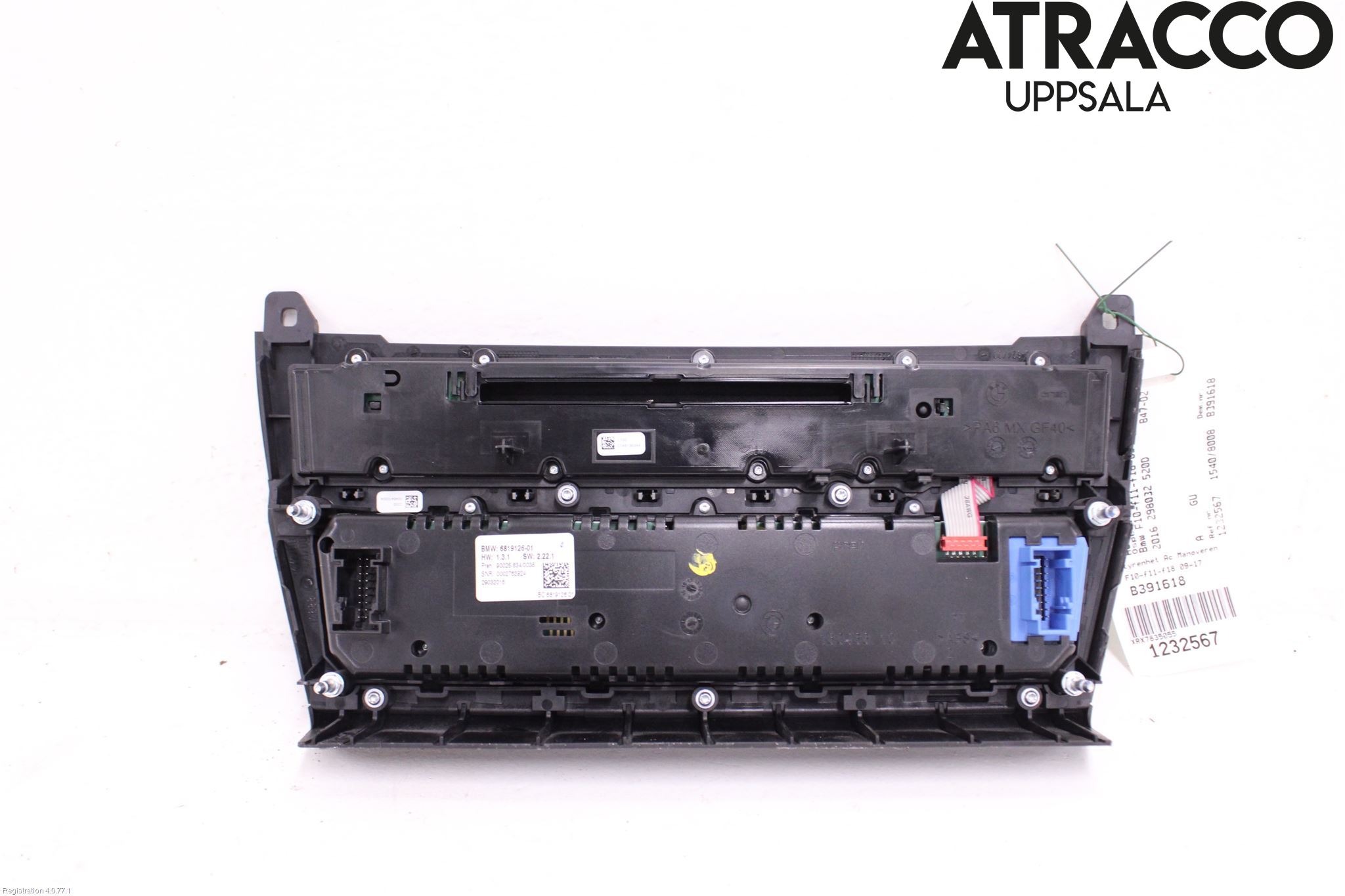 BMW 5 F10/F11/F18 09-17 Ac Styrenhet Ac Manöveren