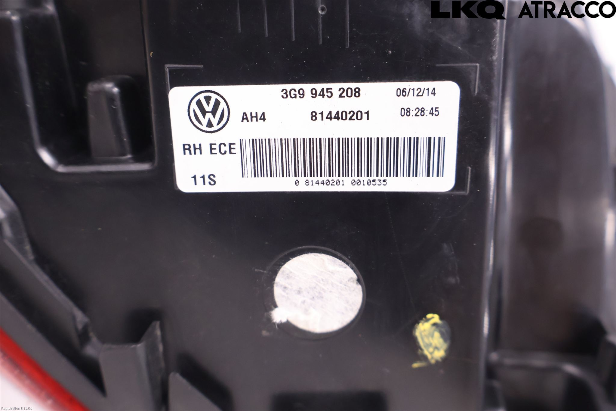 Volkswagen VW PASSAT 15-19 Bakljus Höger