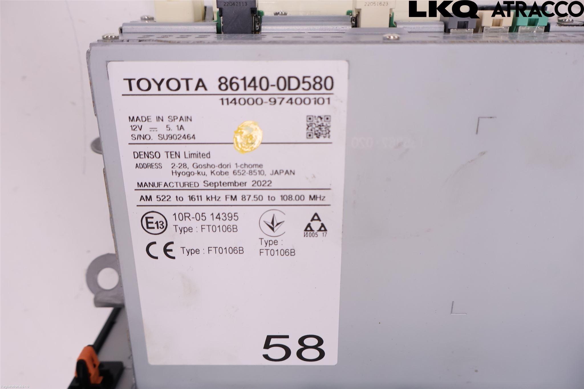 Toyota YARIS XP21 20- Cd Radio - Multimediapanel