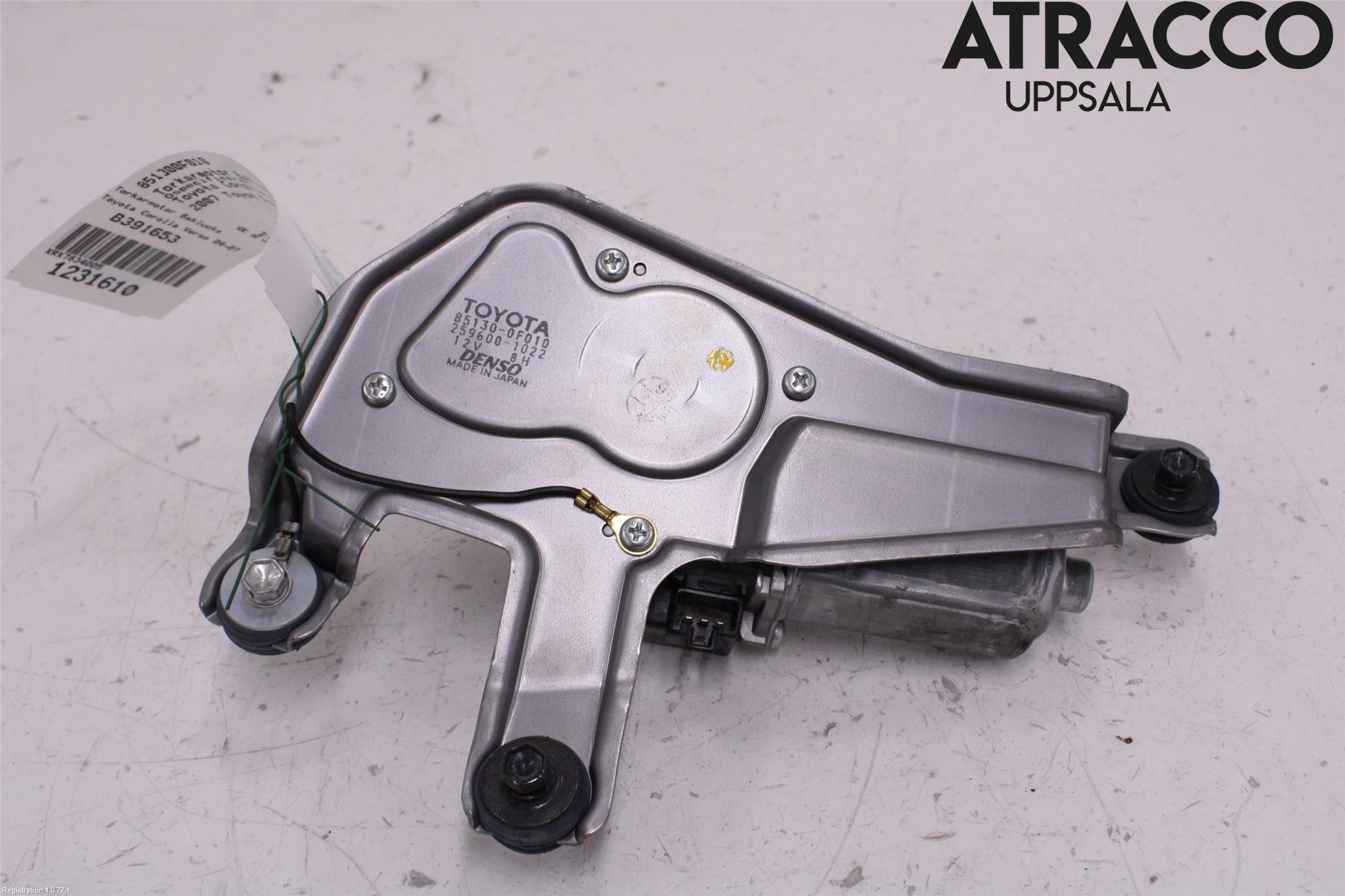 Toyota COROLLA VERSO 04-07 Torkarmotor Baklucka