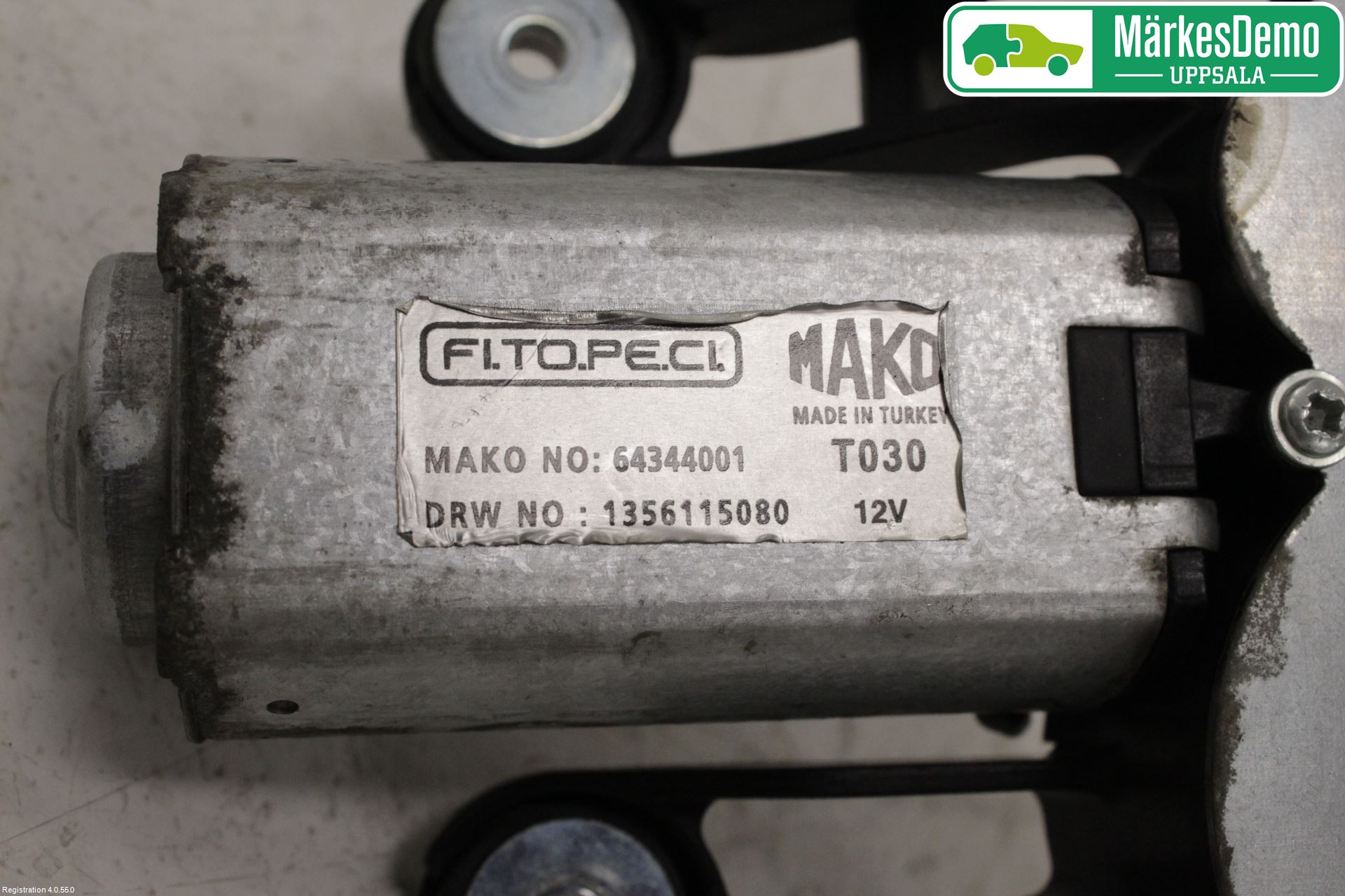 Fiat FIORINO Torkarmotor Baklucka