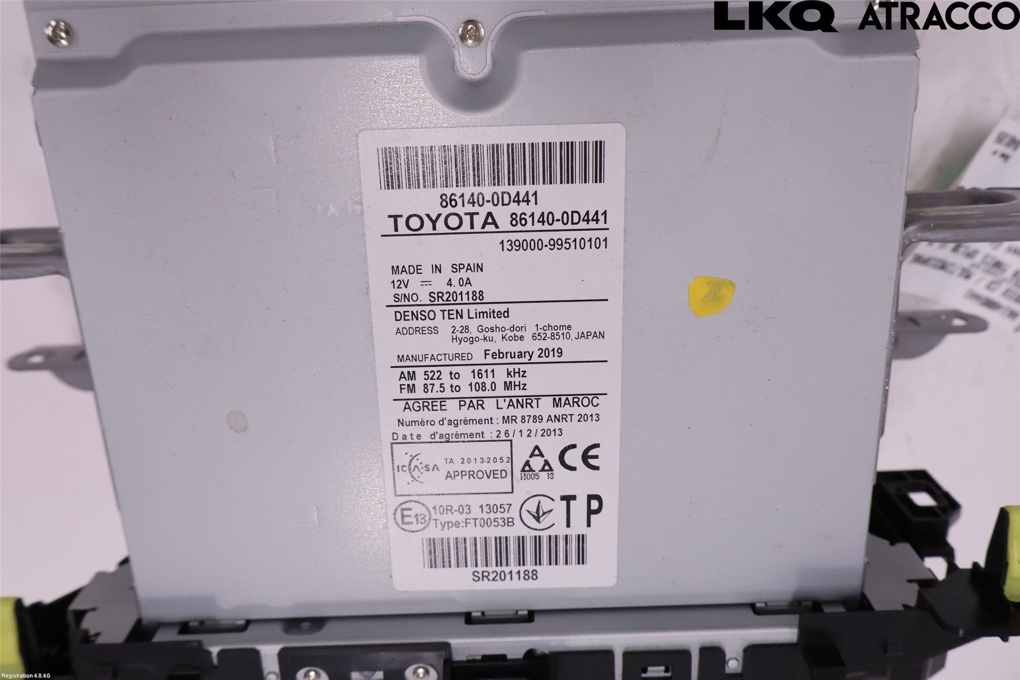 Toyota YARIS XP130 15-20 Cd Radio - Multimediapanel