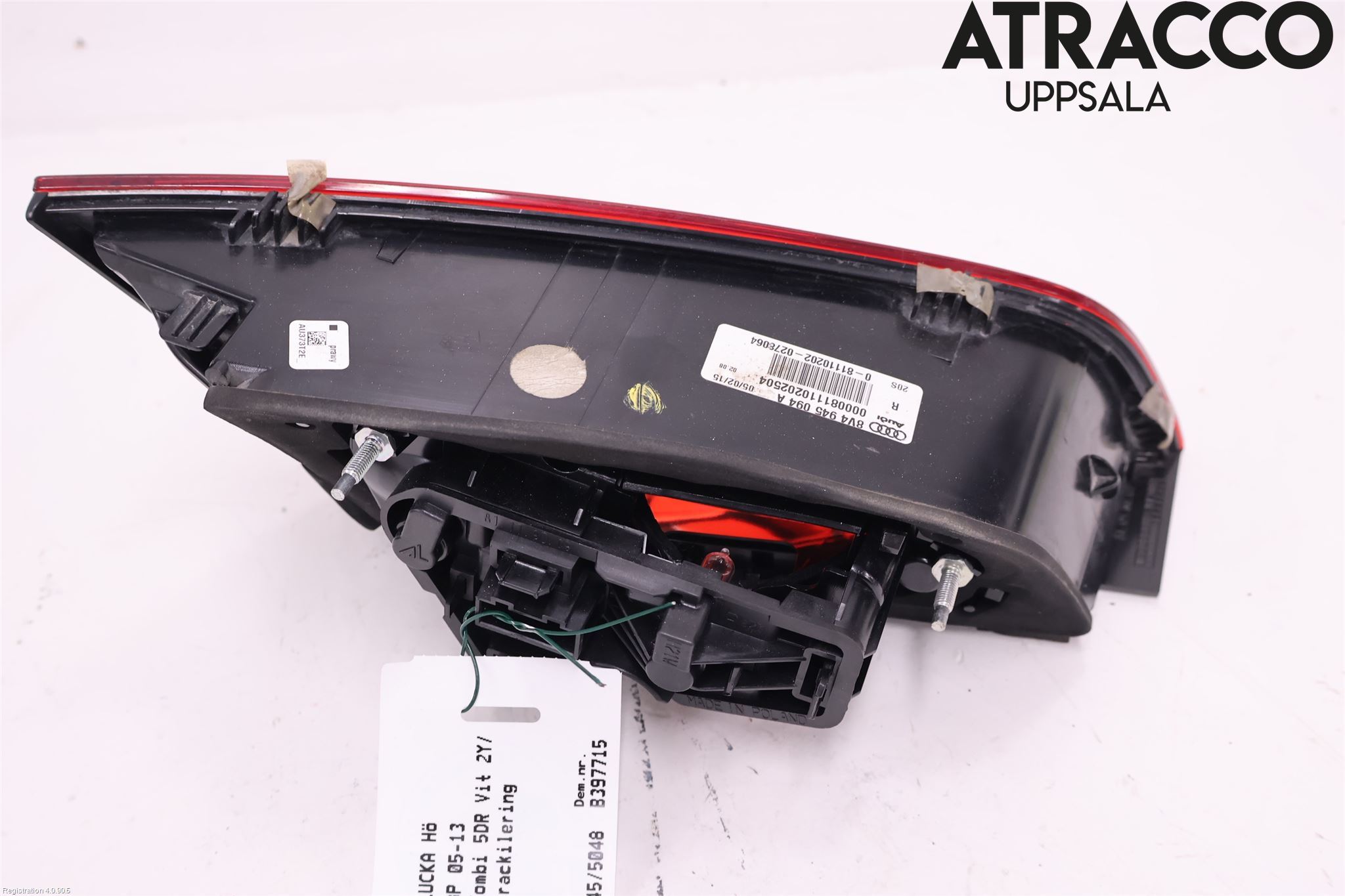 Audi A3/S3 05-13 Bakljus Lucka Hö