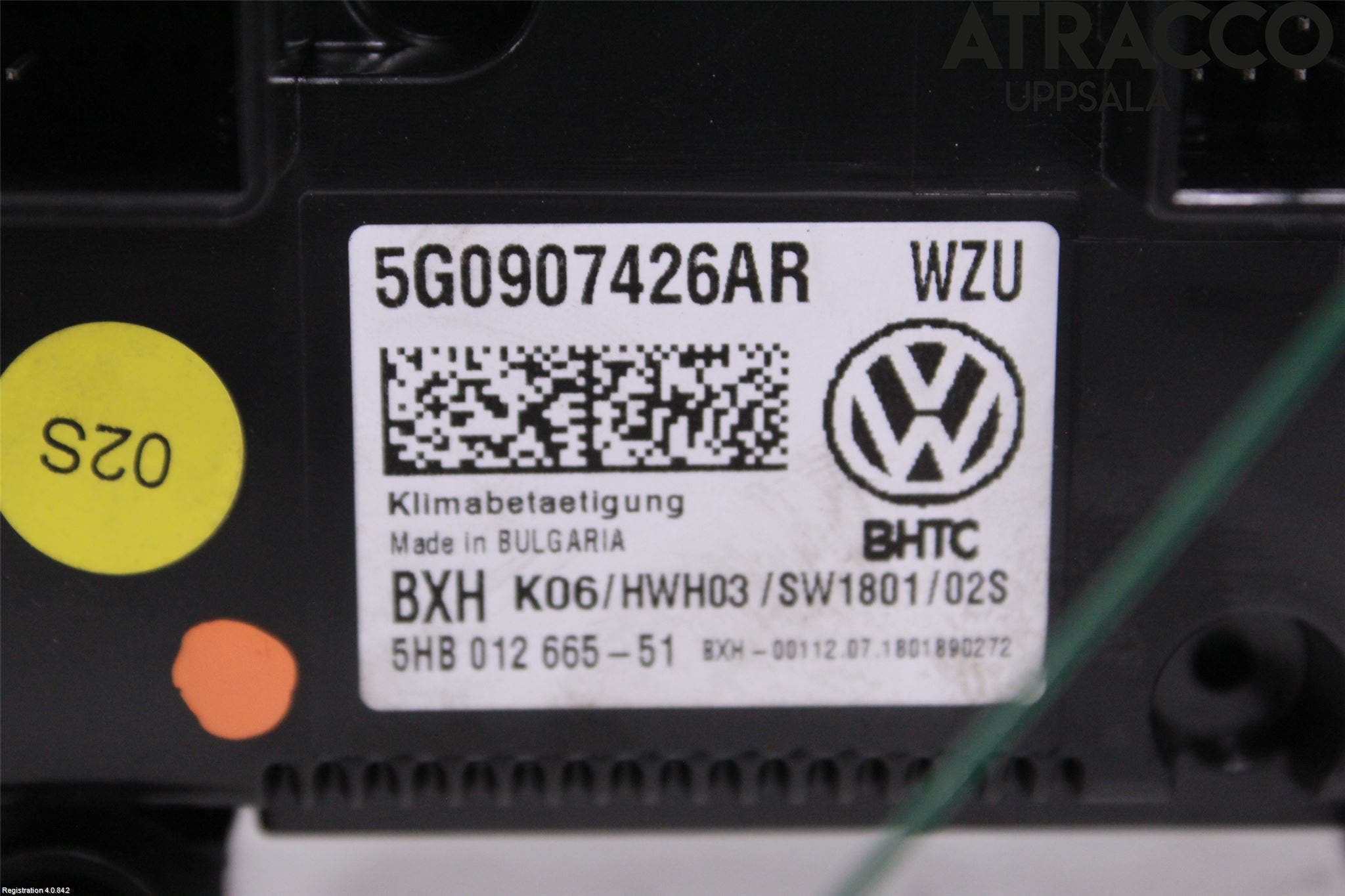 Volkswagen VW GOLF / E-GOLF VII 13-20 Ac Styrenhet Ac Manöveren