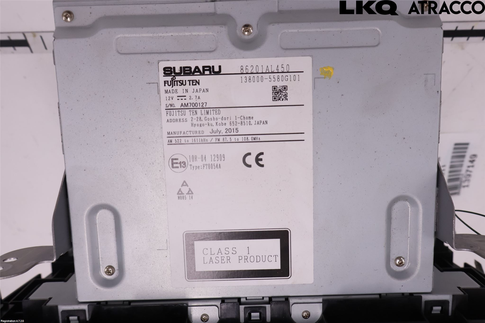 Subaru OUTBACK 15-20 Cd Radio - Multimediapanel